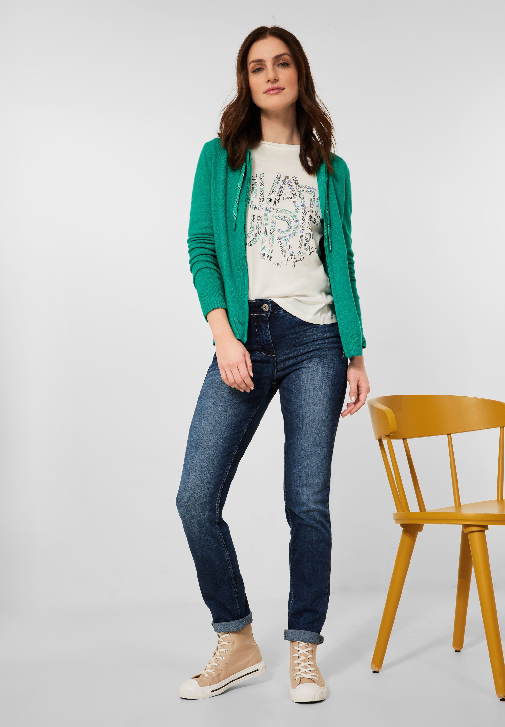 Cosy Strickjacke mit Zipper