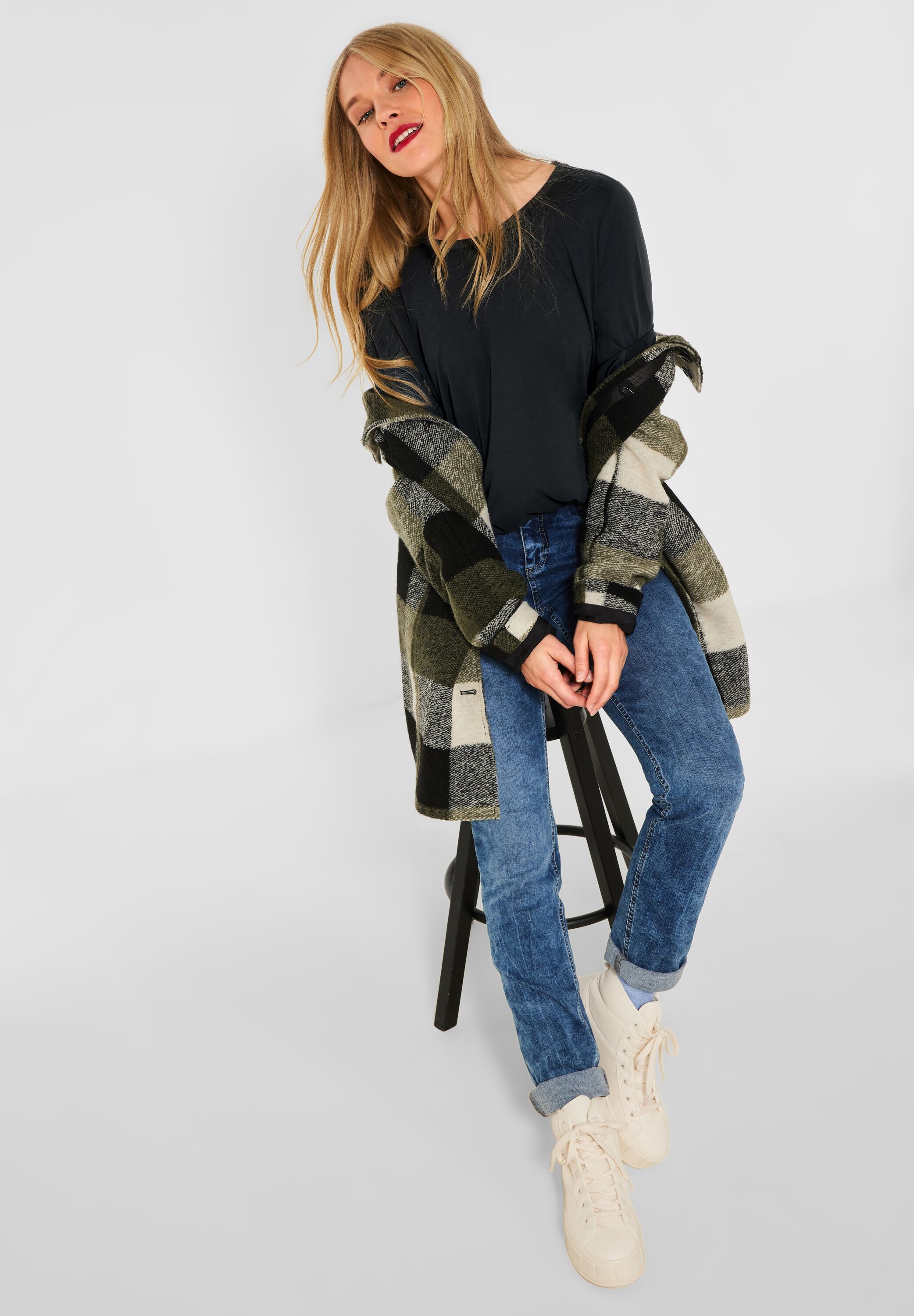 Longshirt in Seidenoptik