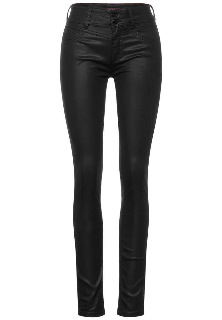 Slim Fit Hose mit Coating