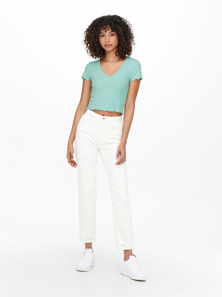 ONLKIKA S/S V-NECK TOP JRS