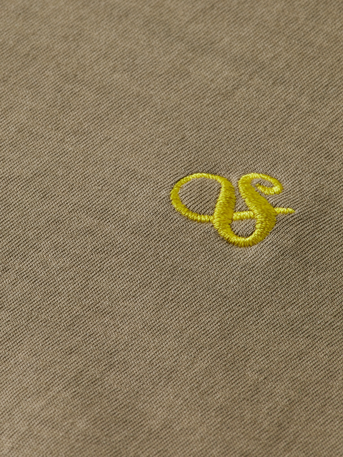 Garment dye logo embroidery tee