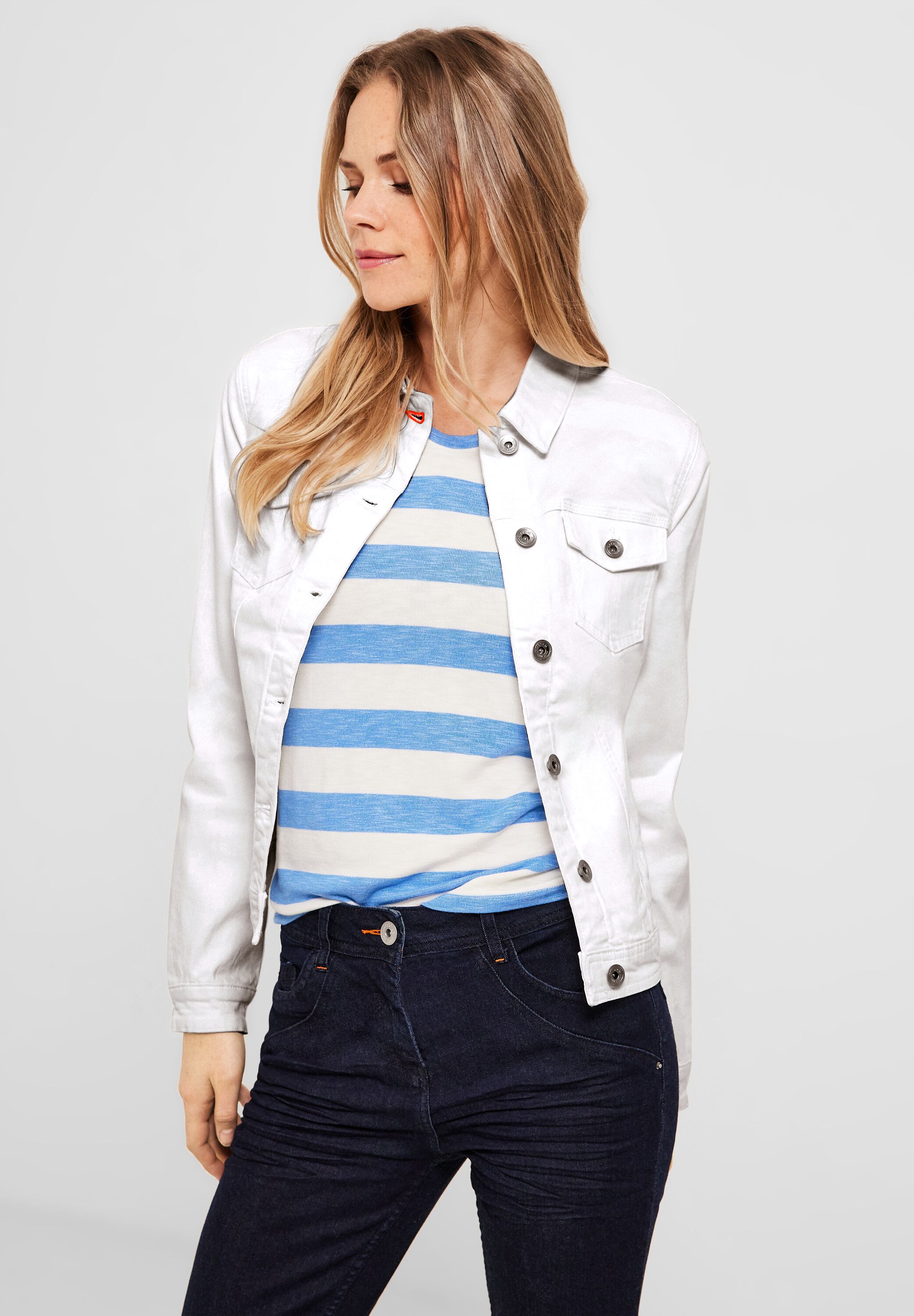 Jeansjacke in Garment Dye