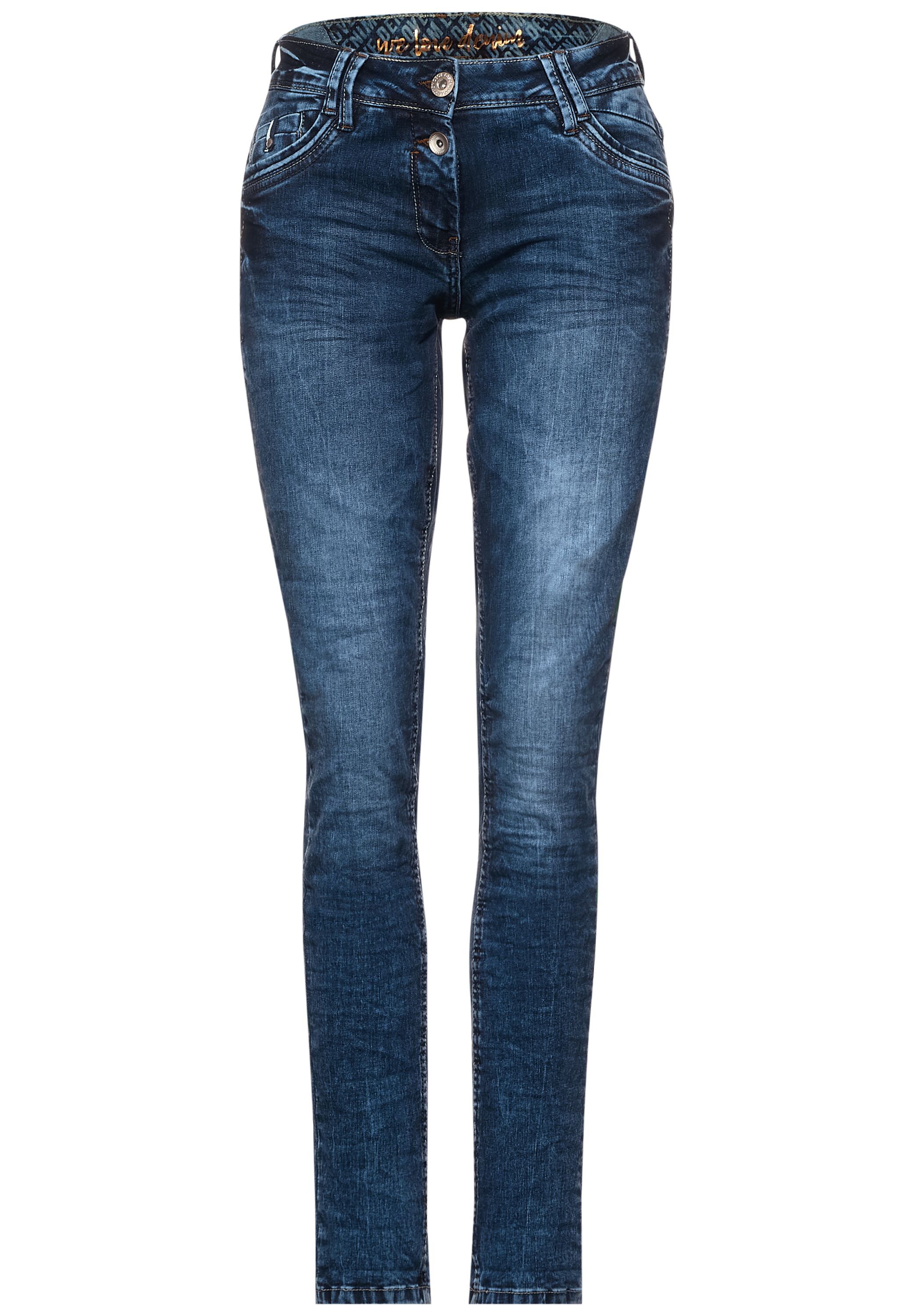 Mittelblaue Loose Fit Denim