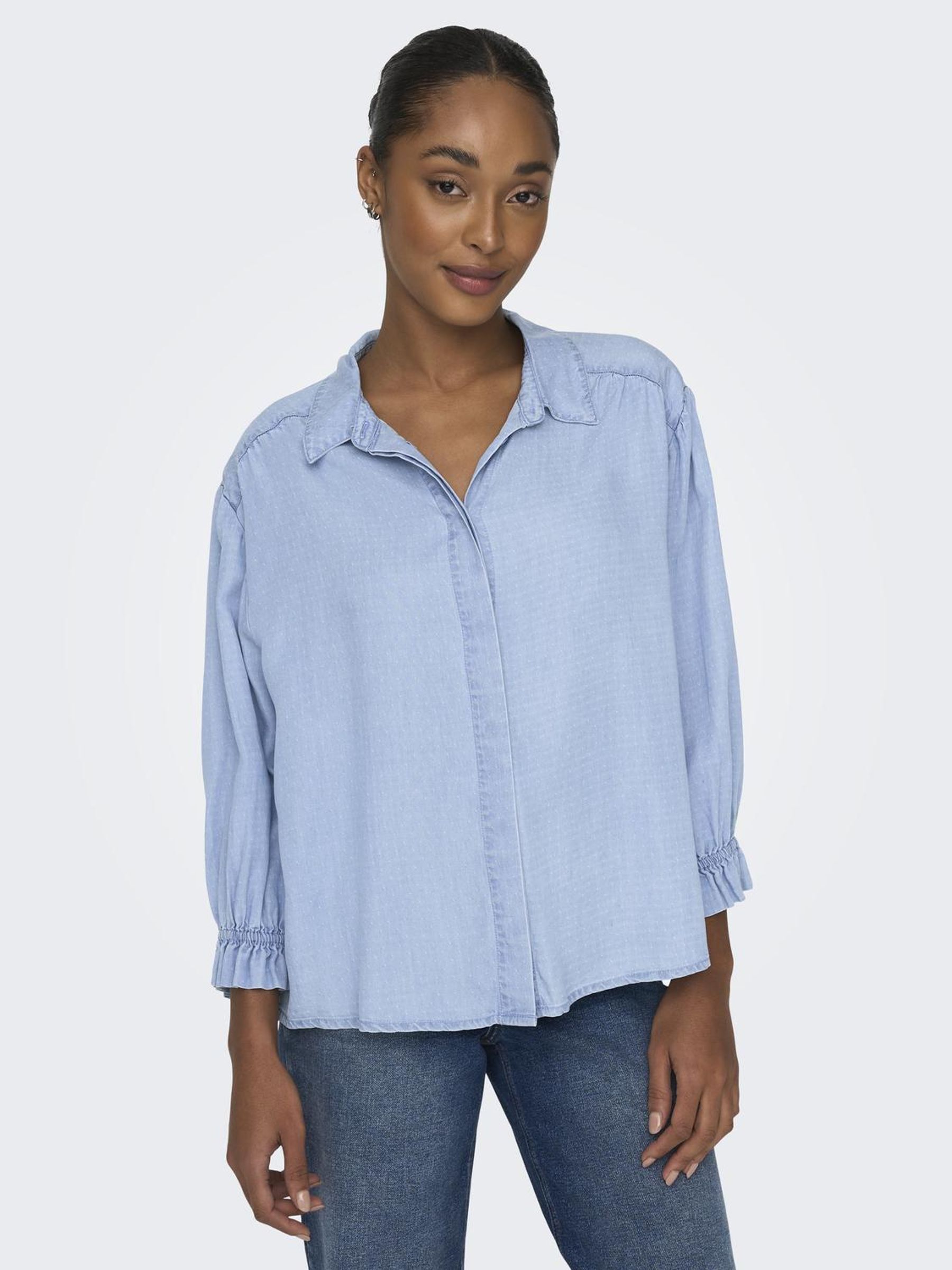 ONLCAMDEN 3/4 SL DOT DNM SHIRT QYT