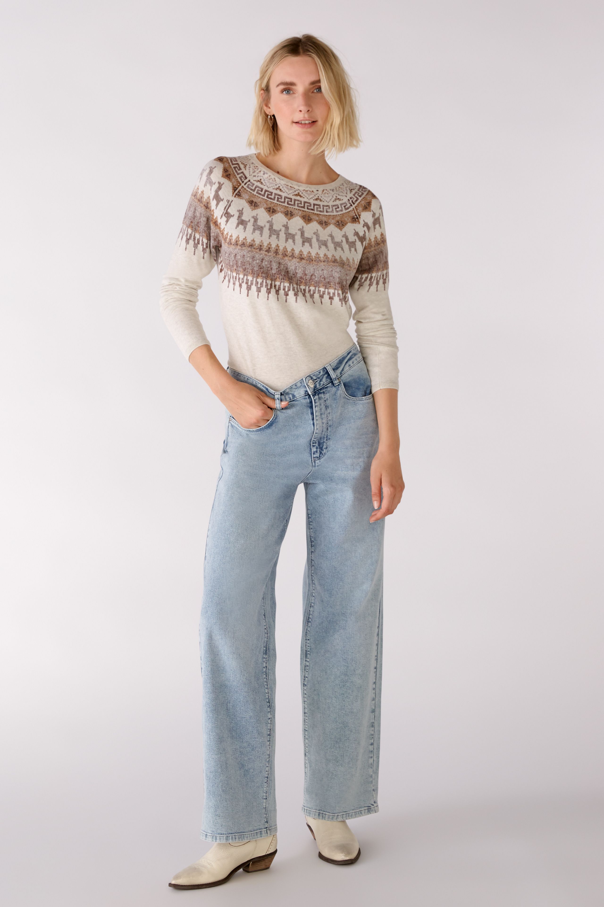 Strickpullover im Norweger-Look
