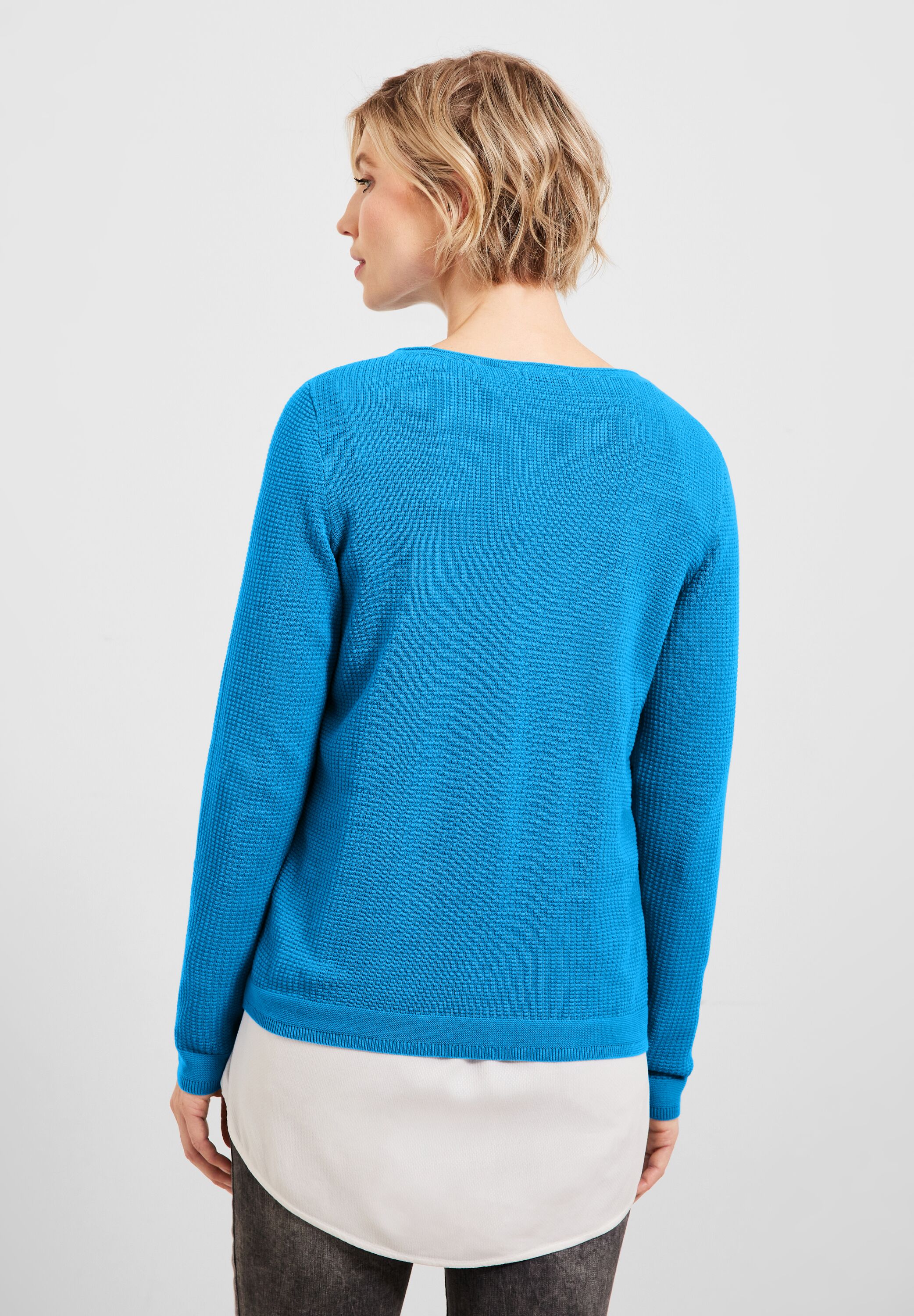 Basic Pullover mit Struktur