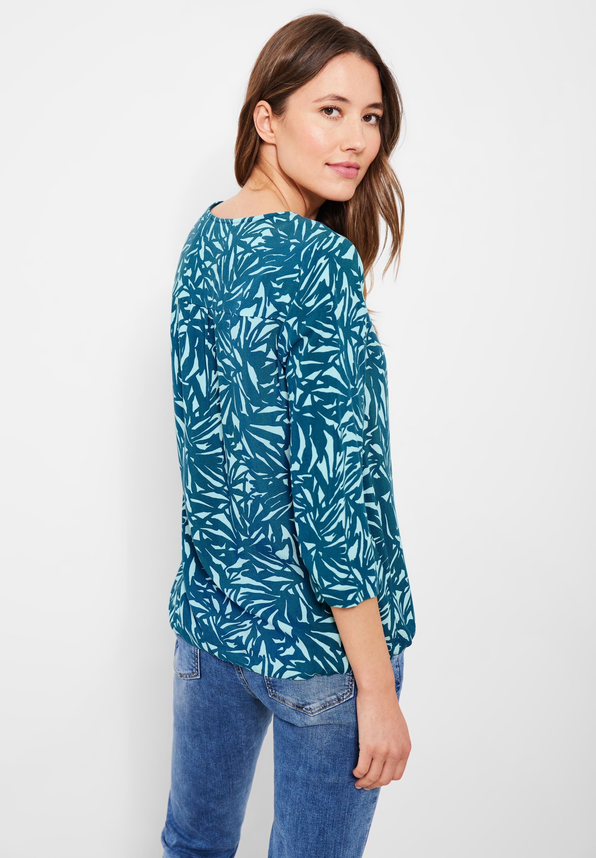Print Bluse mit 3/4 Ärmel