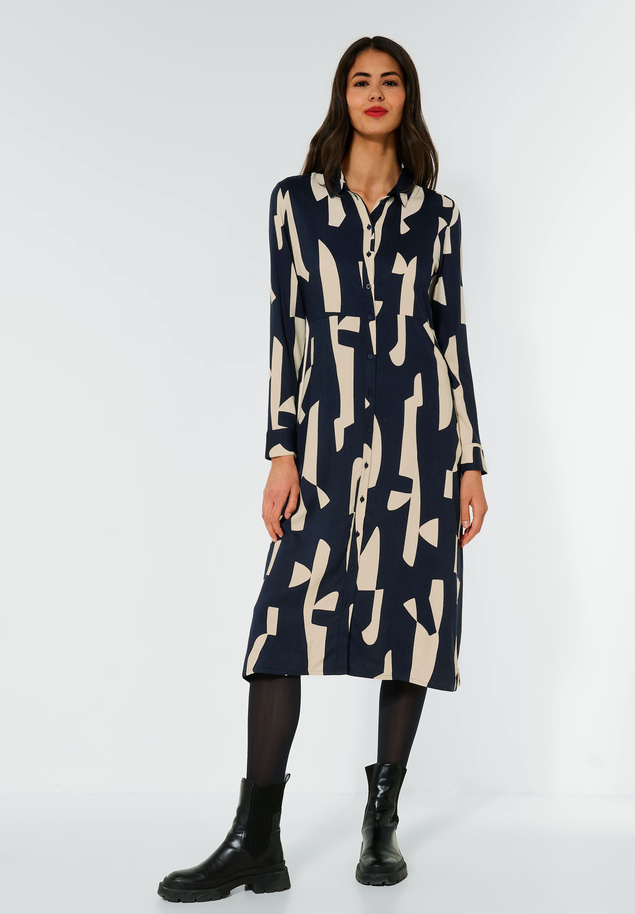 Midi Kleid mit Print