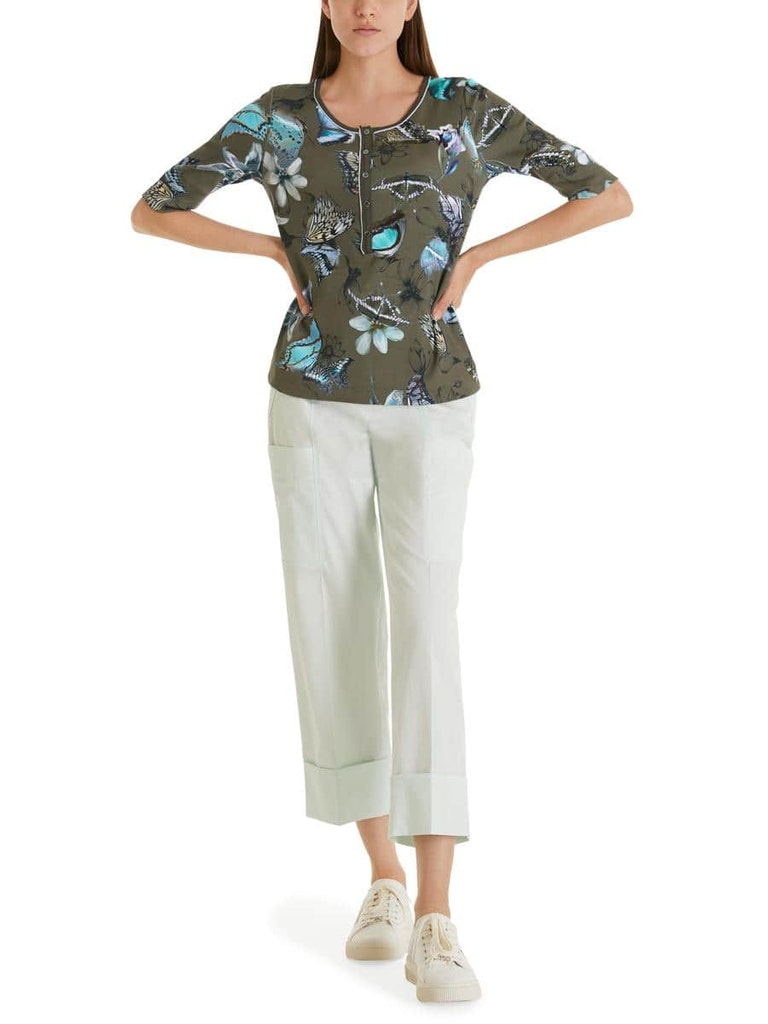 Baumwollshirt mit Butterfly-Print