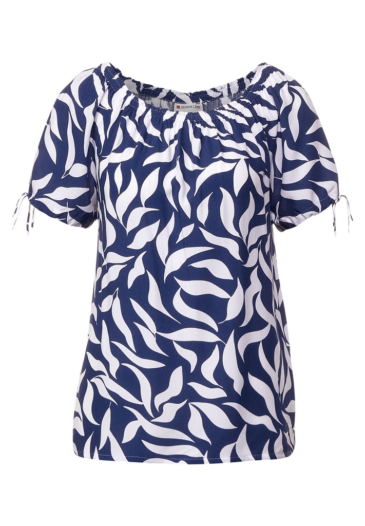 Carmen Bluse mit Print