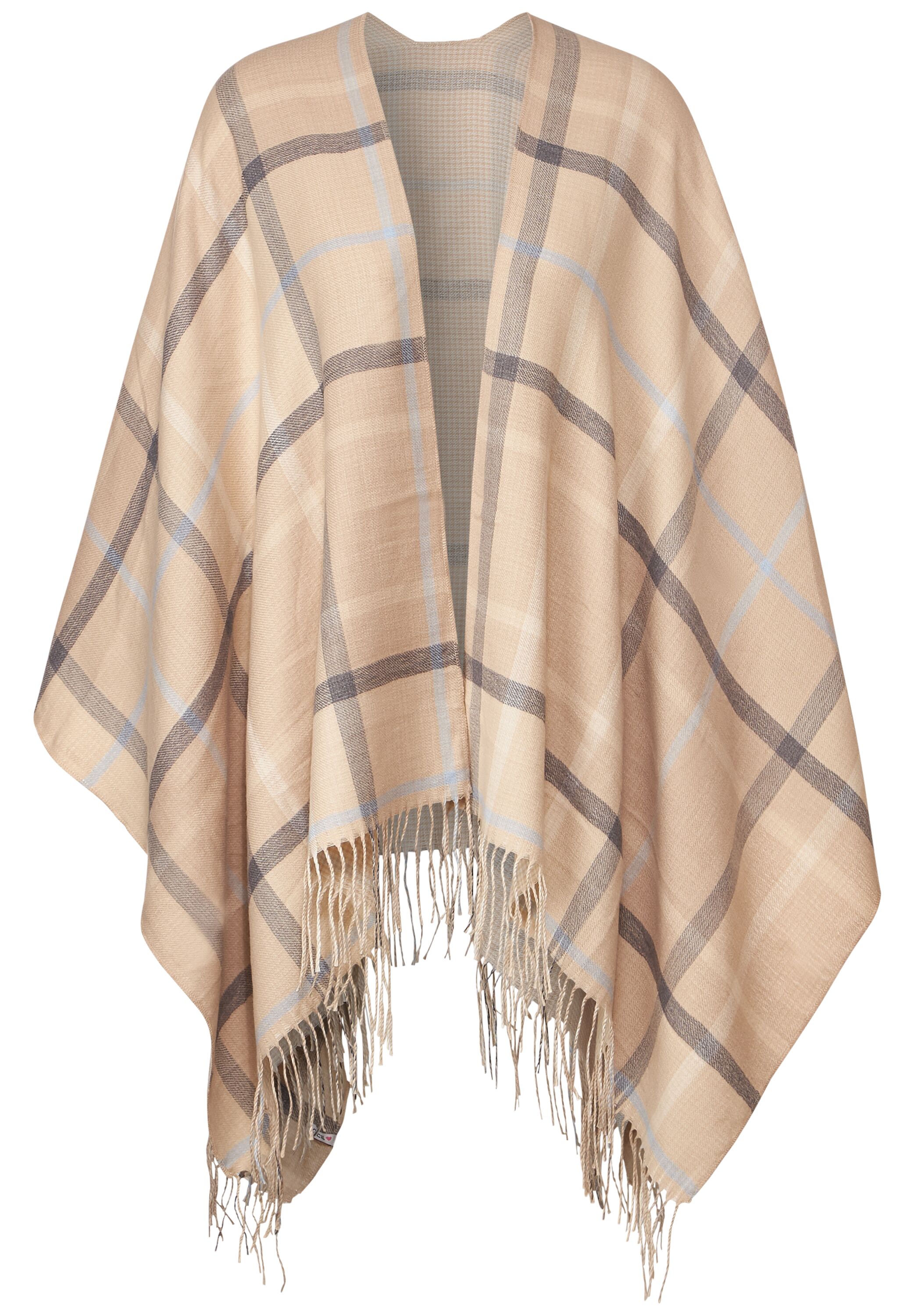 Kariertes Doubleface Cape