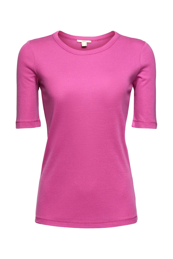 Aus TENCEL™: T-Shirt mit halblangen Ärmeln