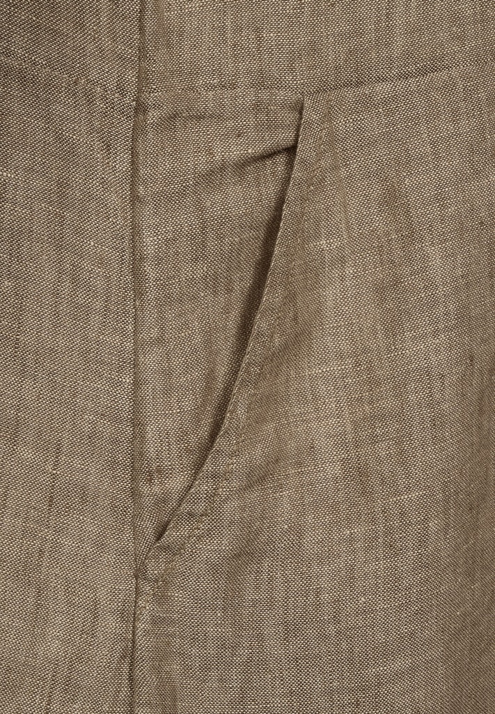Leinenkleid in Chambrayoptik