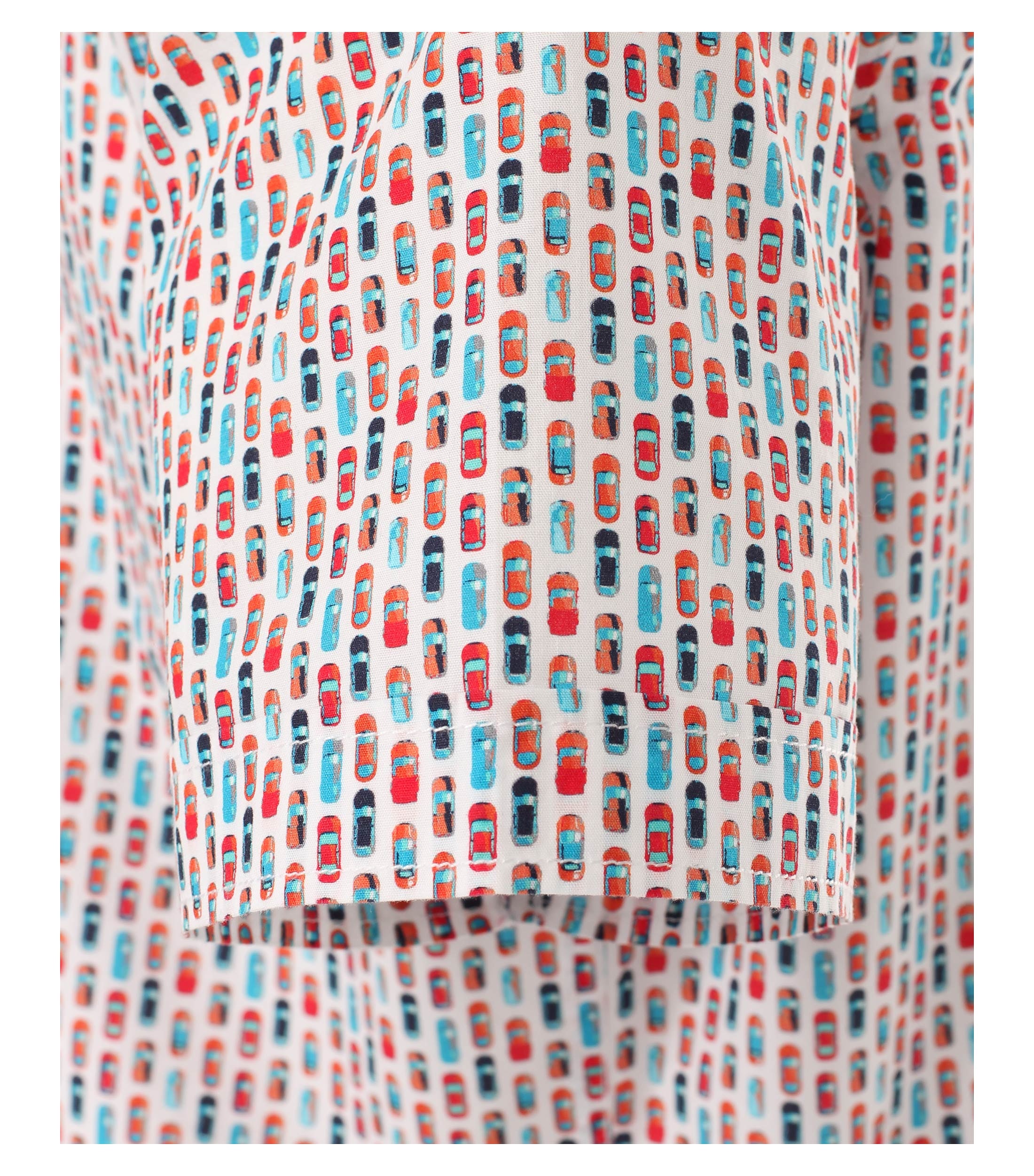 Popeline Hemd Halbarm Print
