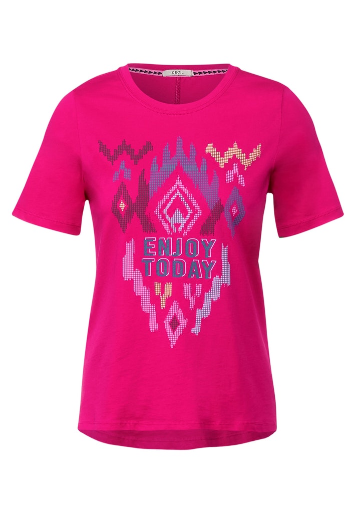 T-Shirt mit Ikat Motiv