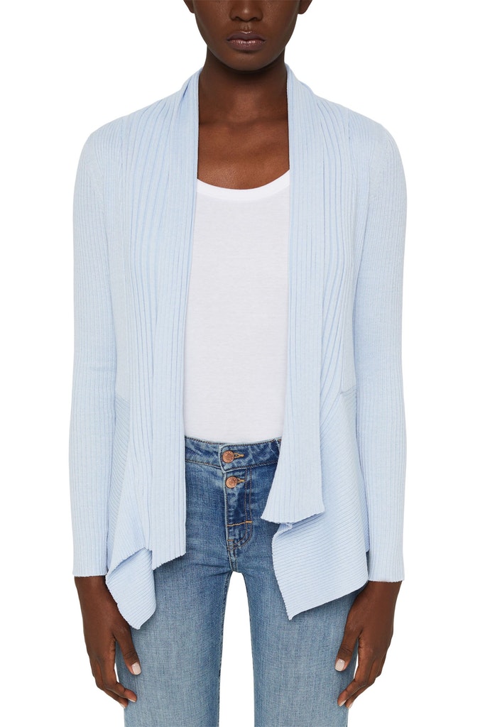 Recycelt: offener Ripp-Cardigan