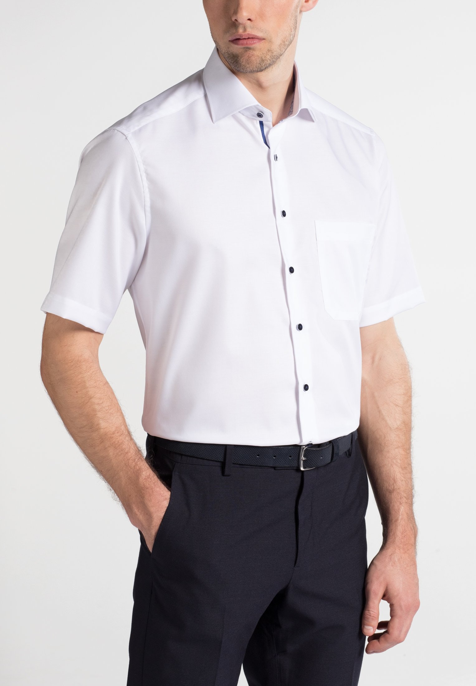 ETERNA KURZARM HEMD COMFORT FIT NATTÉ