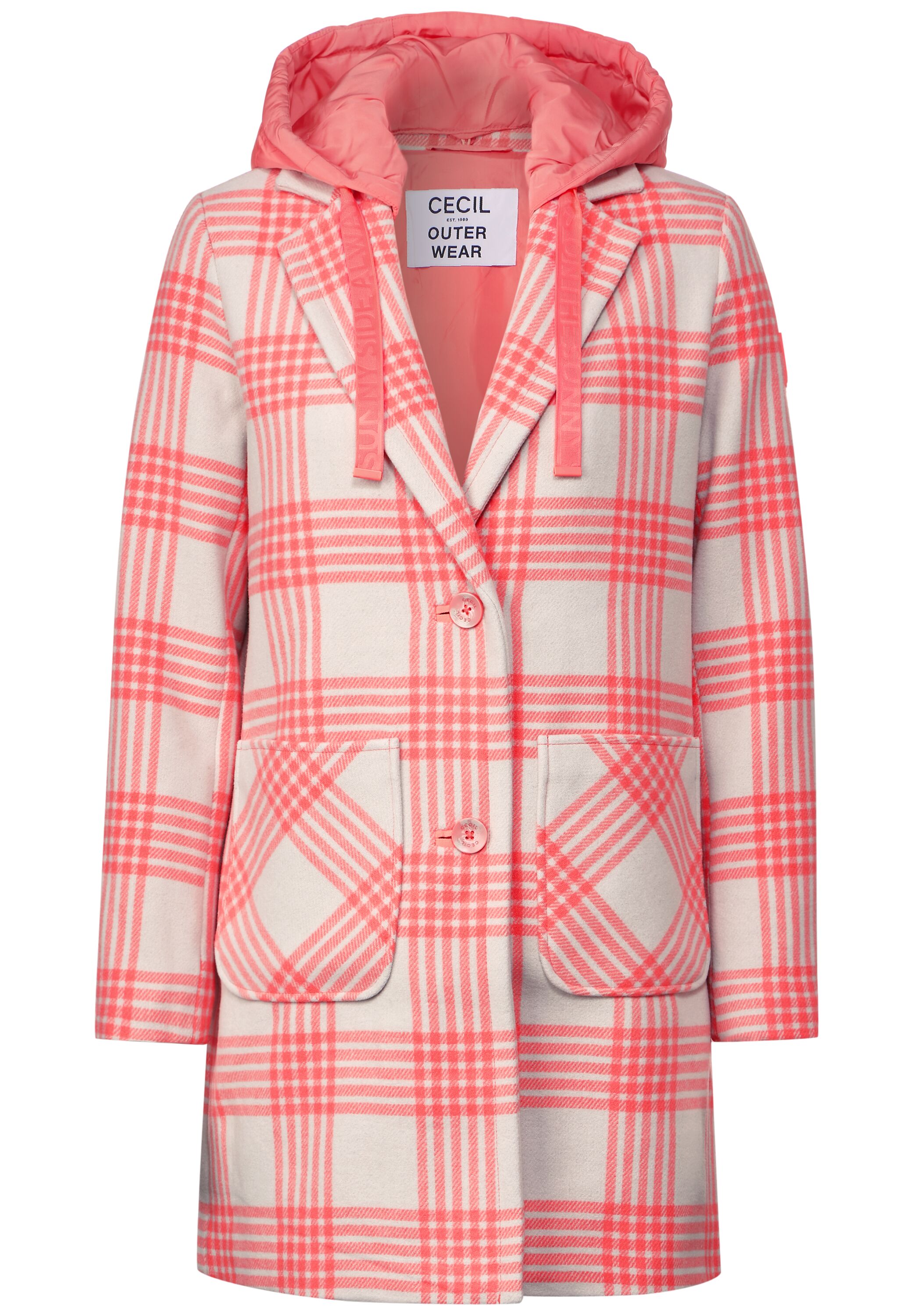 Karierter Übergangsmantel