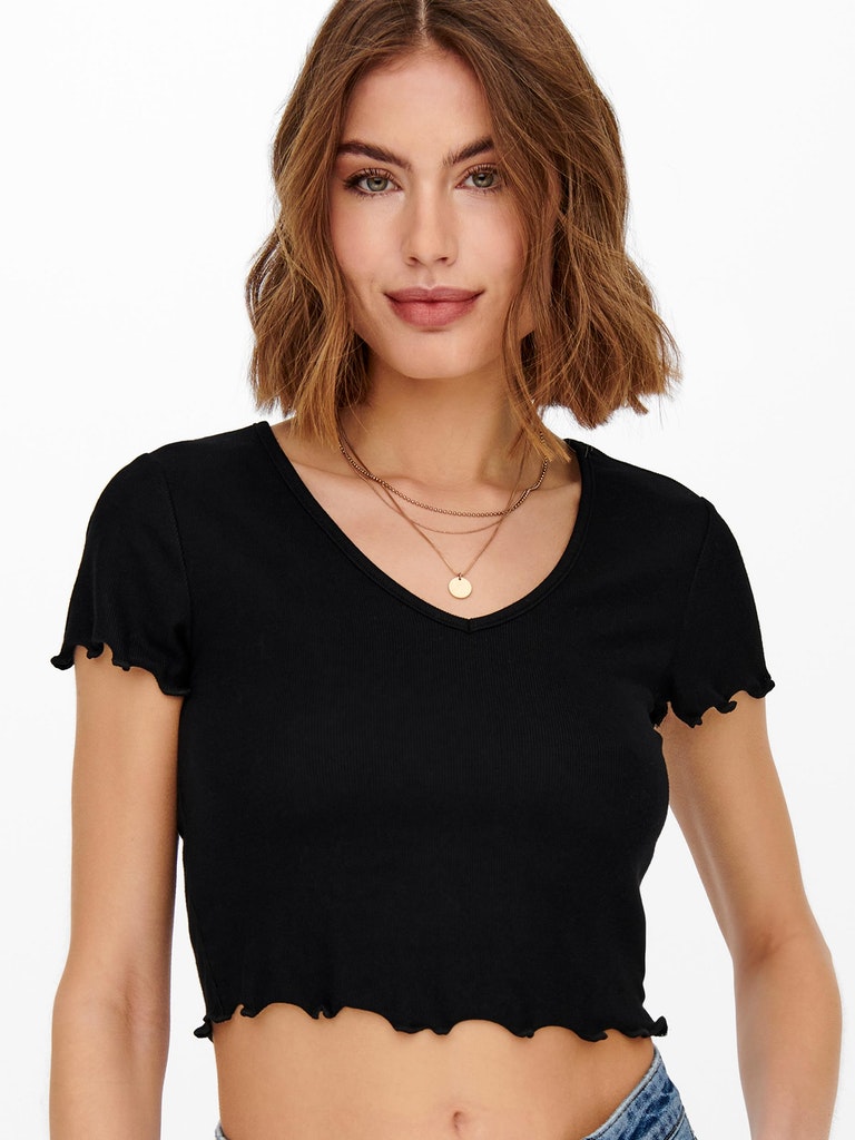ONLKIKA S/S V-NECK TOP JRS