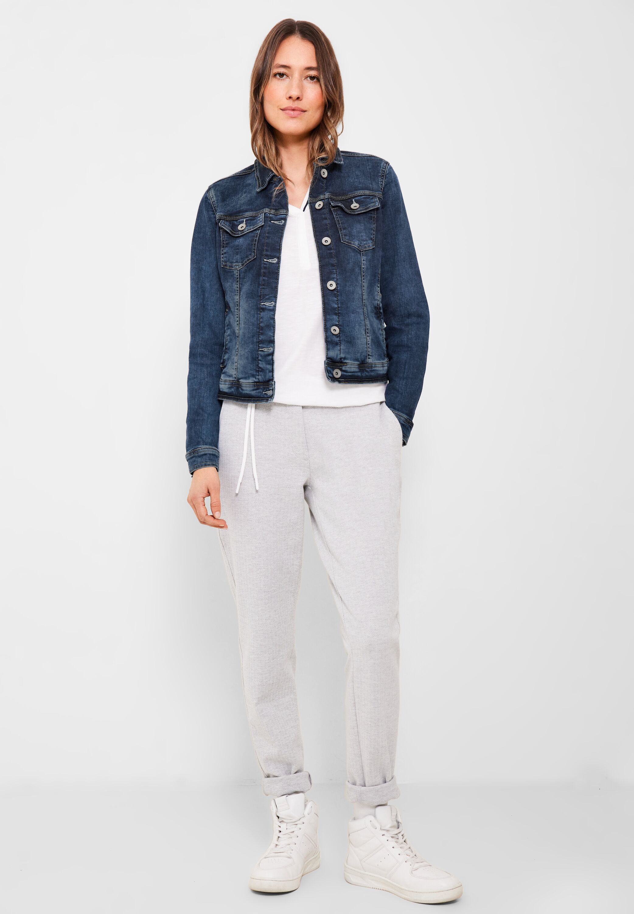 Jeansjacke in Mittelblau