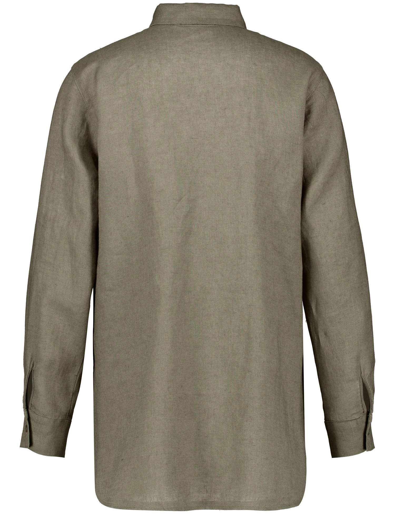 Schlichte Longbluse aus reinem Leinen