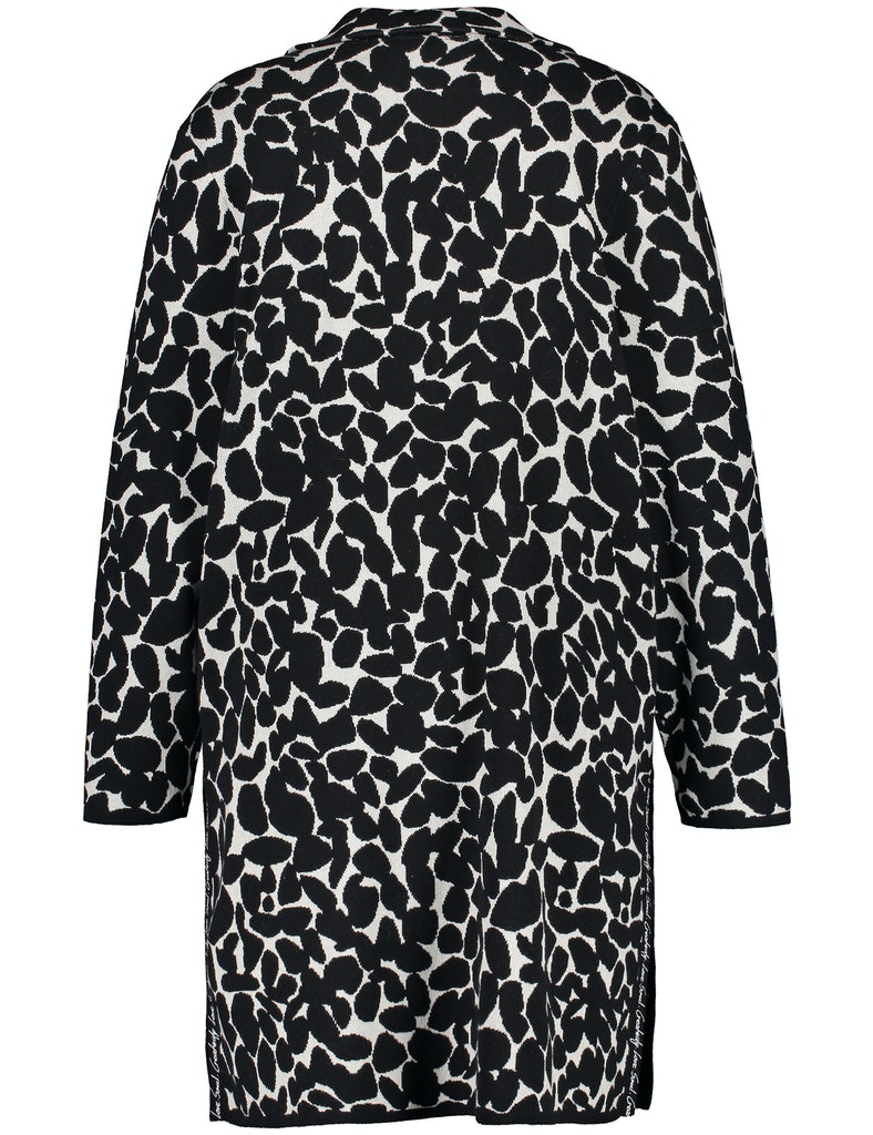 Langer Strickblazer aus Baumwolle