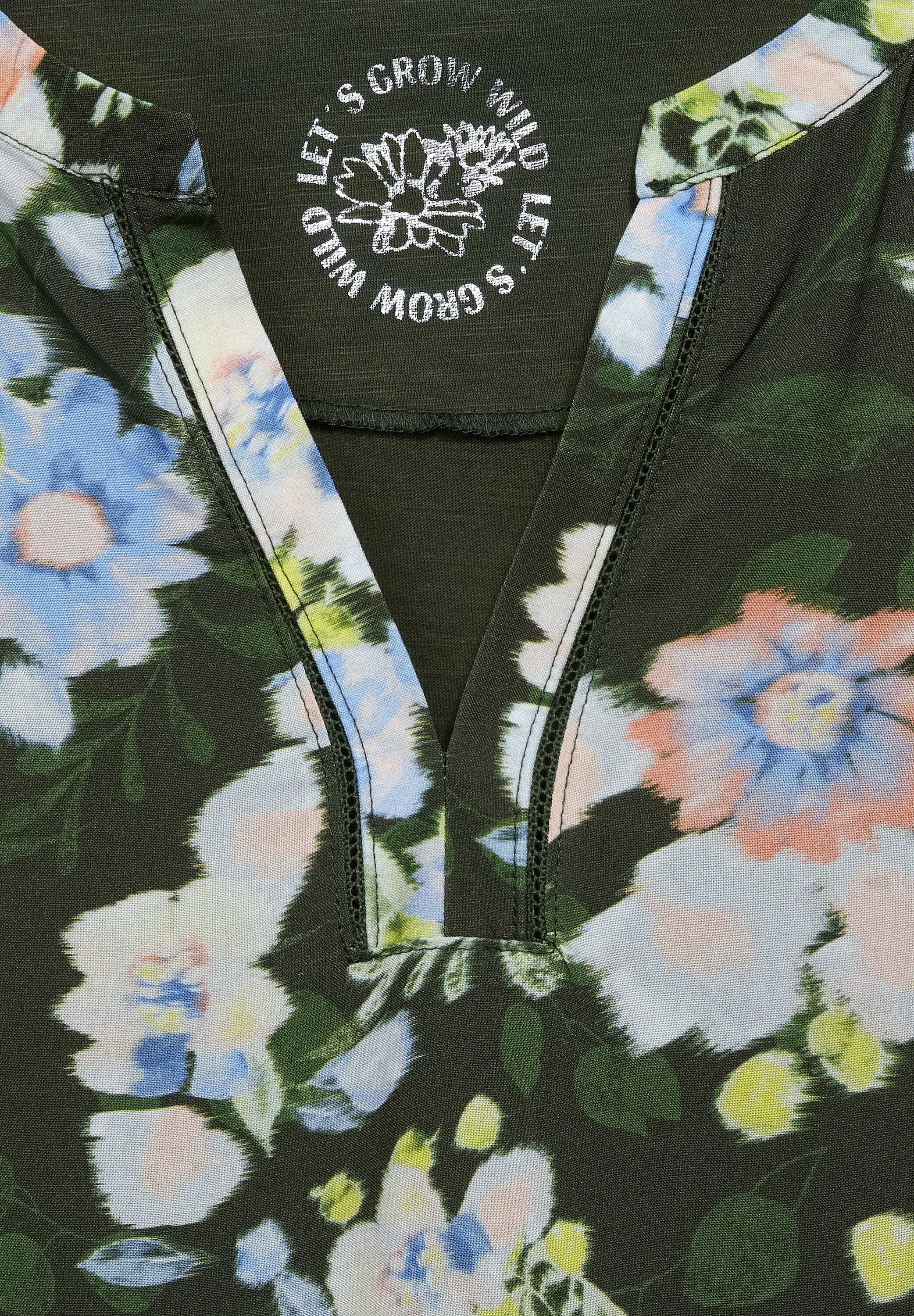 T-Shirt mit Blumen Print