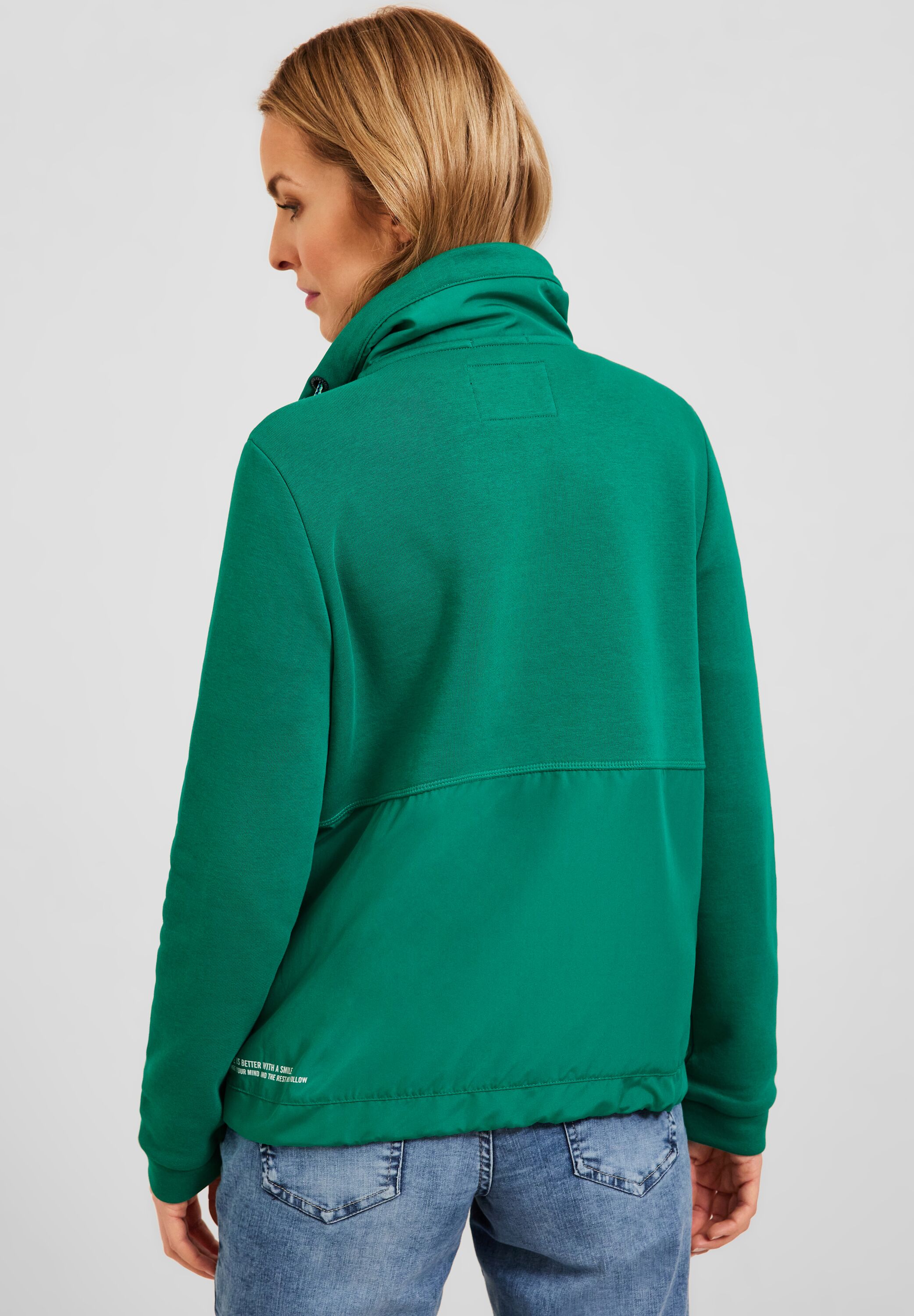 Materialmix Strickjacke