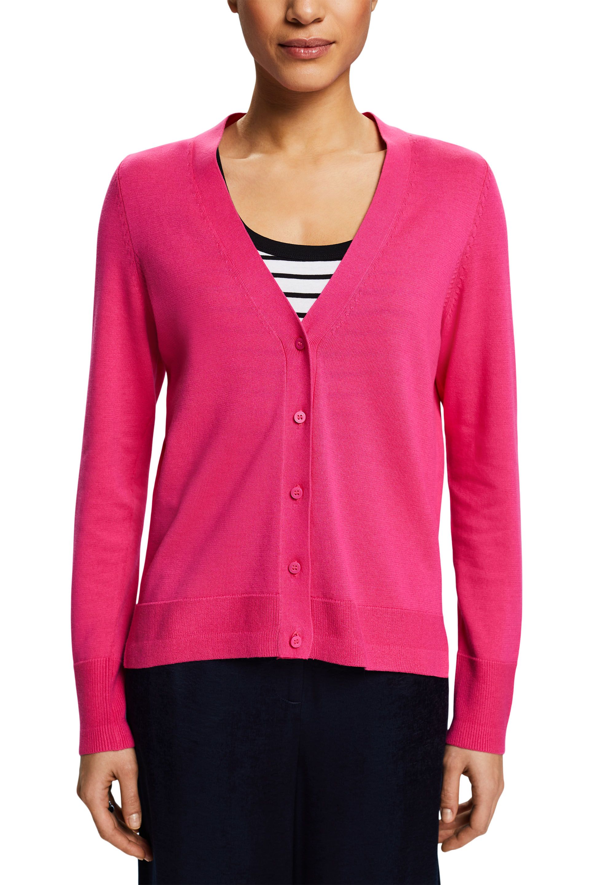 Baumwoll-Cardigan mit V-Ausschnitt