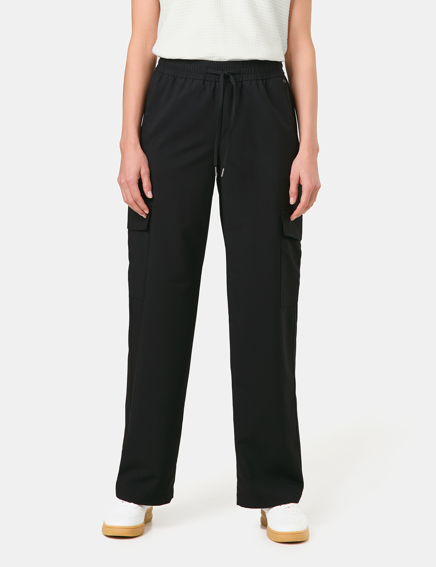 Fließende Schlupfhose mit Cargotaschen