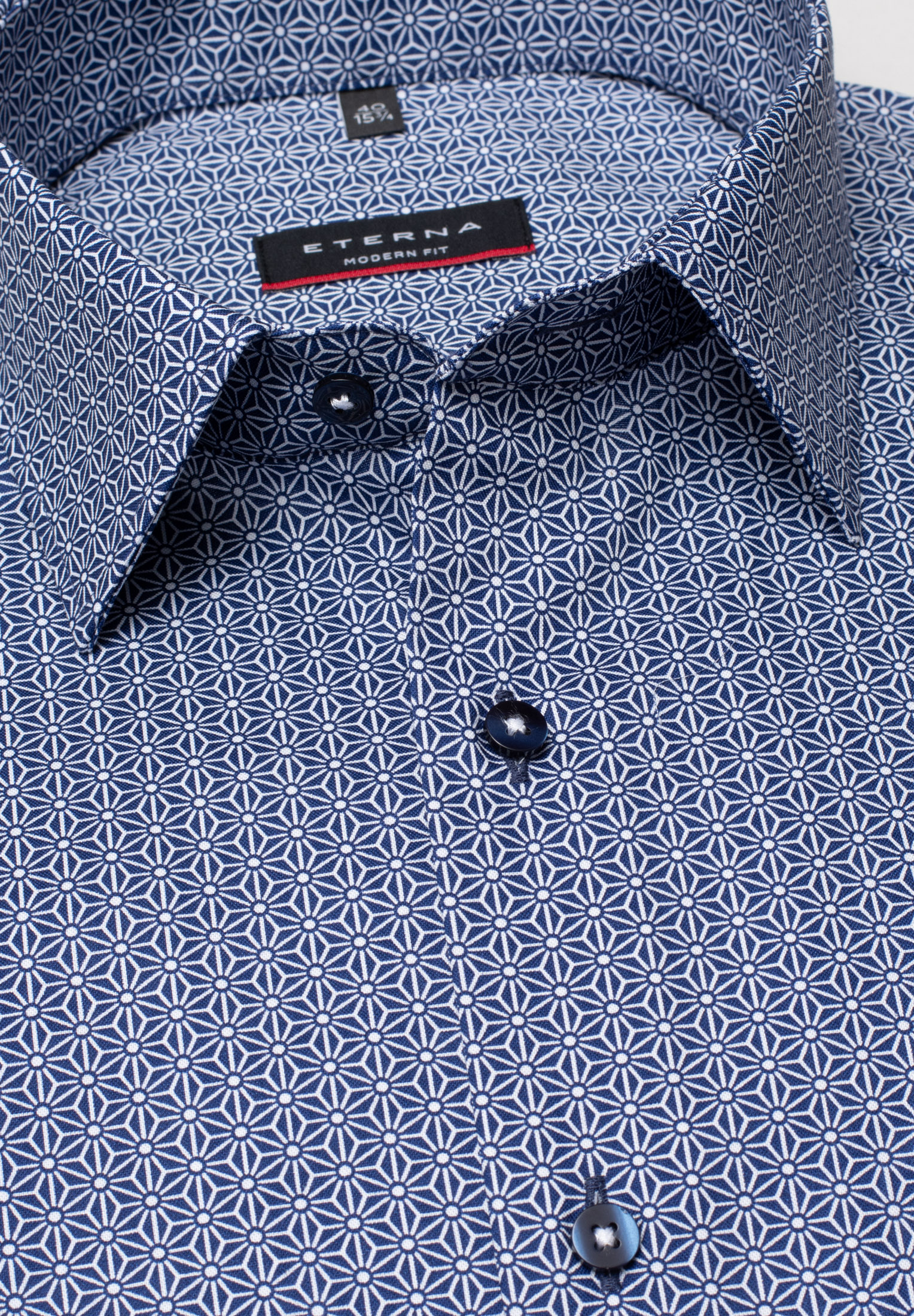 ETERNA KURZARM HEMD MODERN FIT PINPOINT