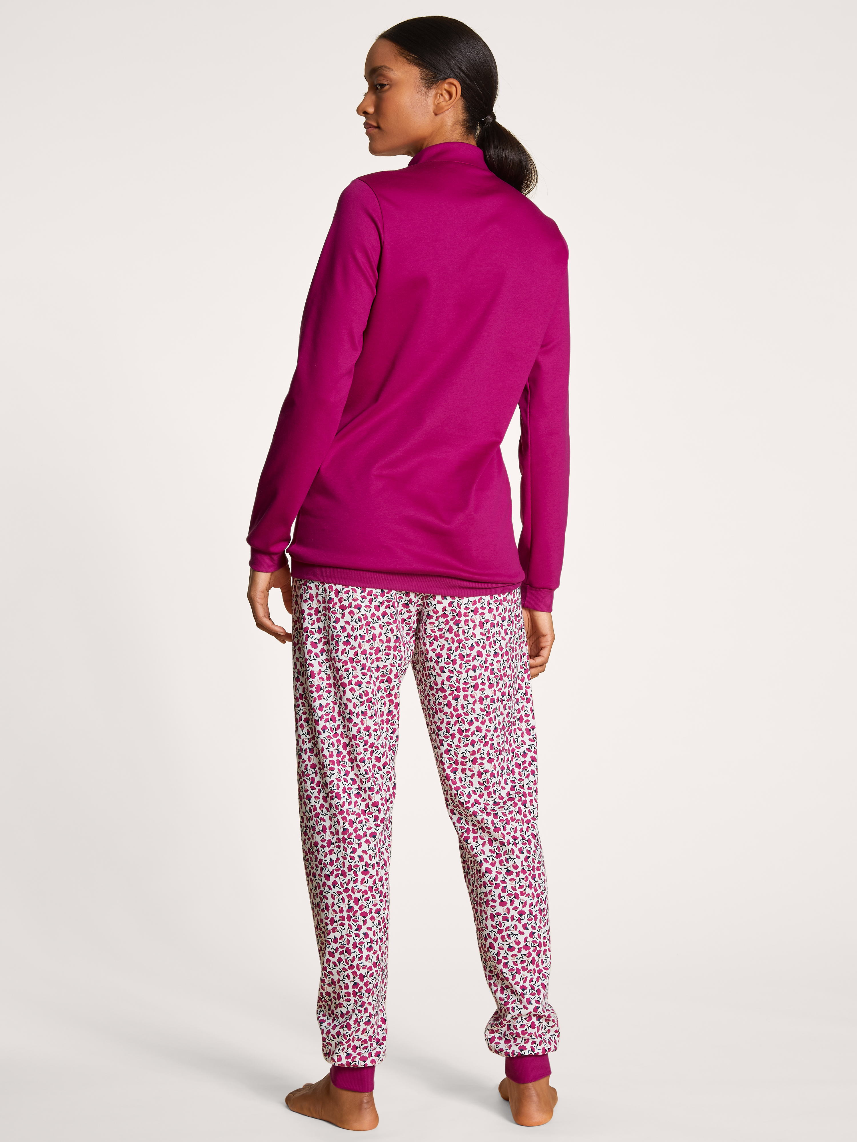 DAMEN Pyjama mit Bündchen