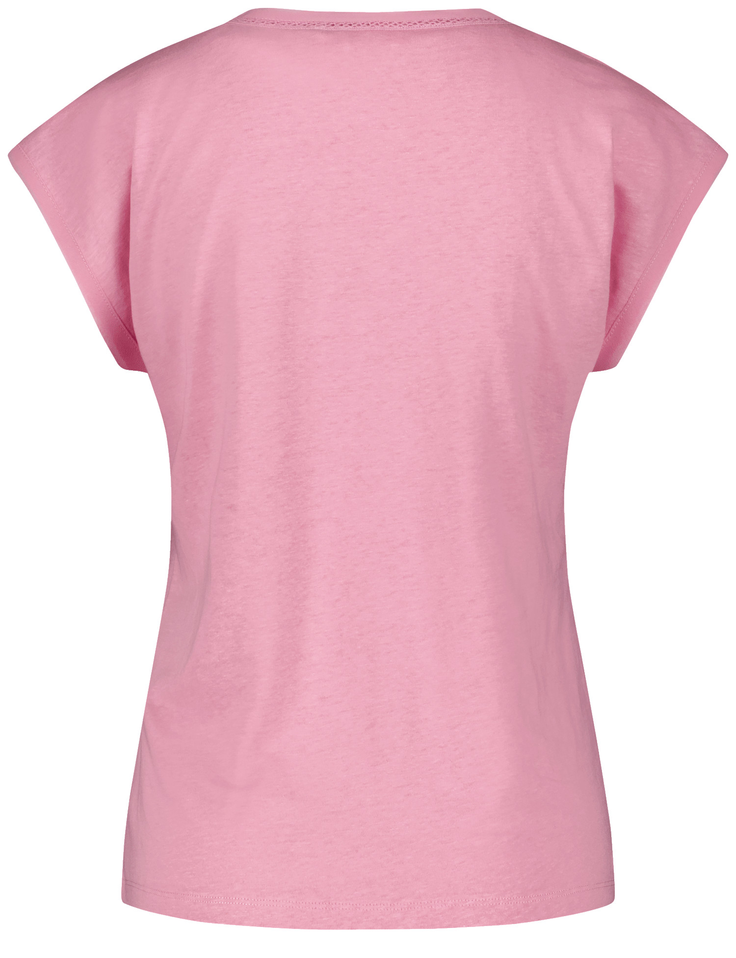 Kurzarmshirt mit Chiffonblende