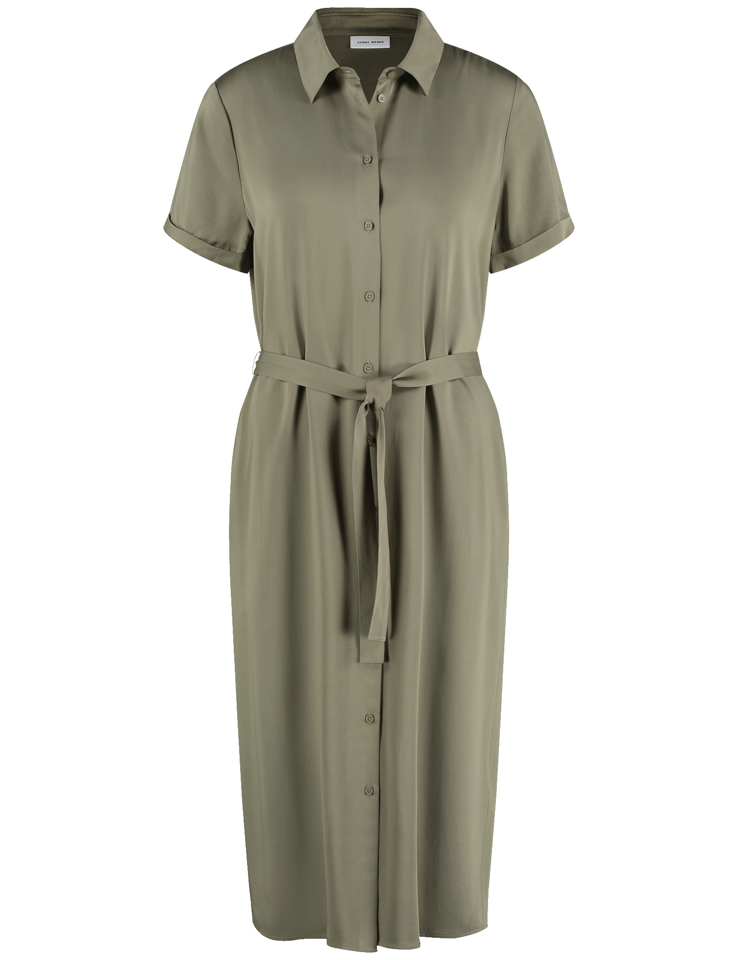 Fließendes Blusenkleid mit Taillenband