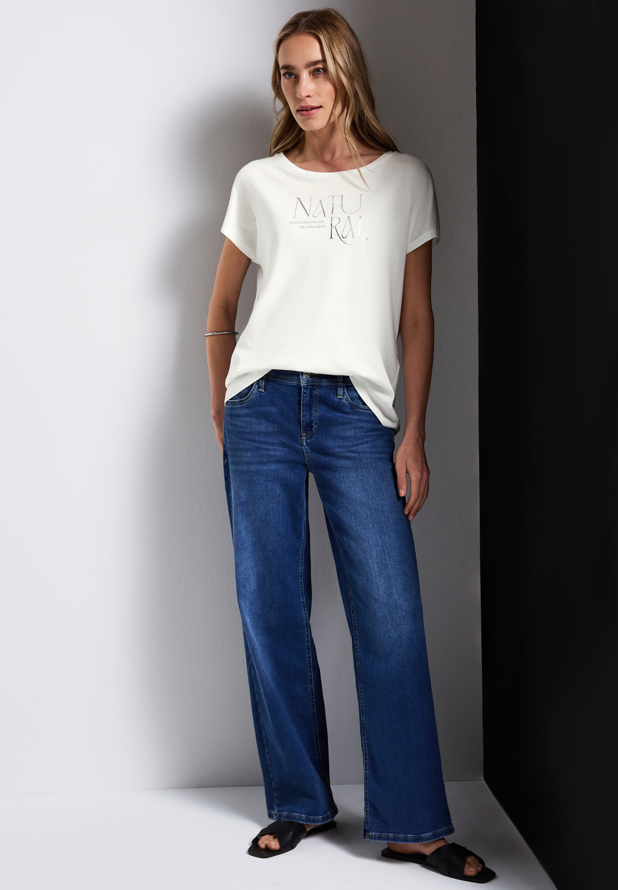 Shirt mit Glitzer-Wording