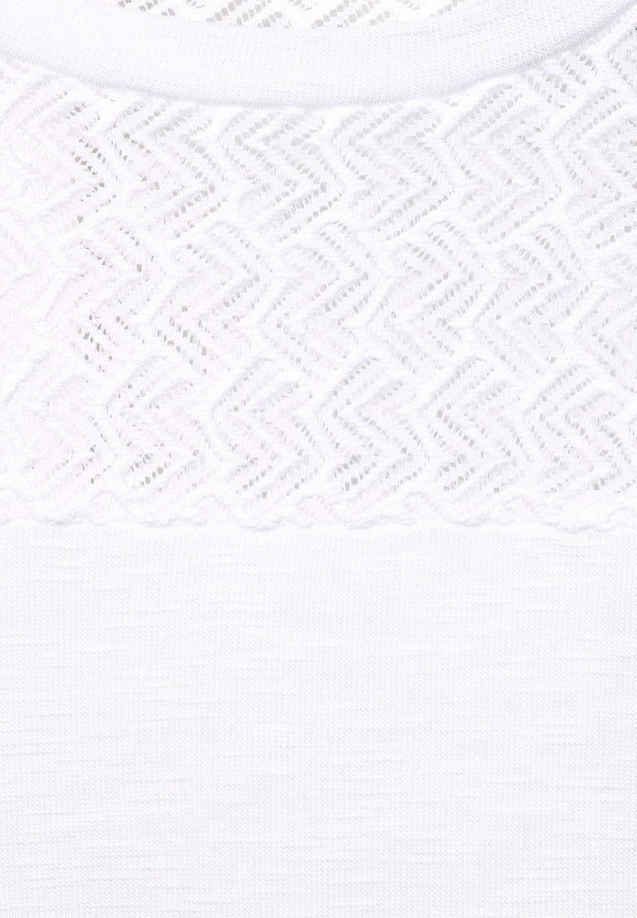 T-Shirt mit Spitzen Detail