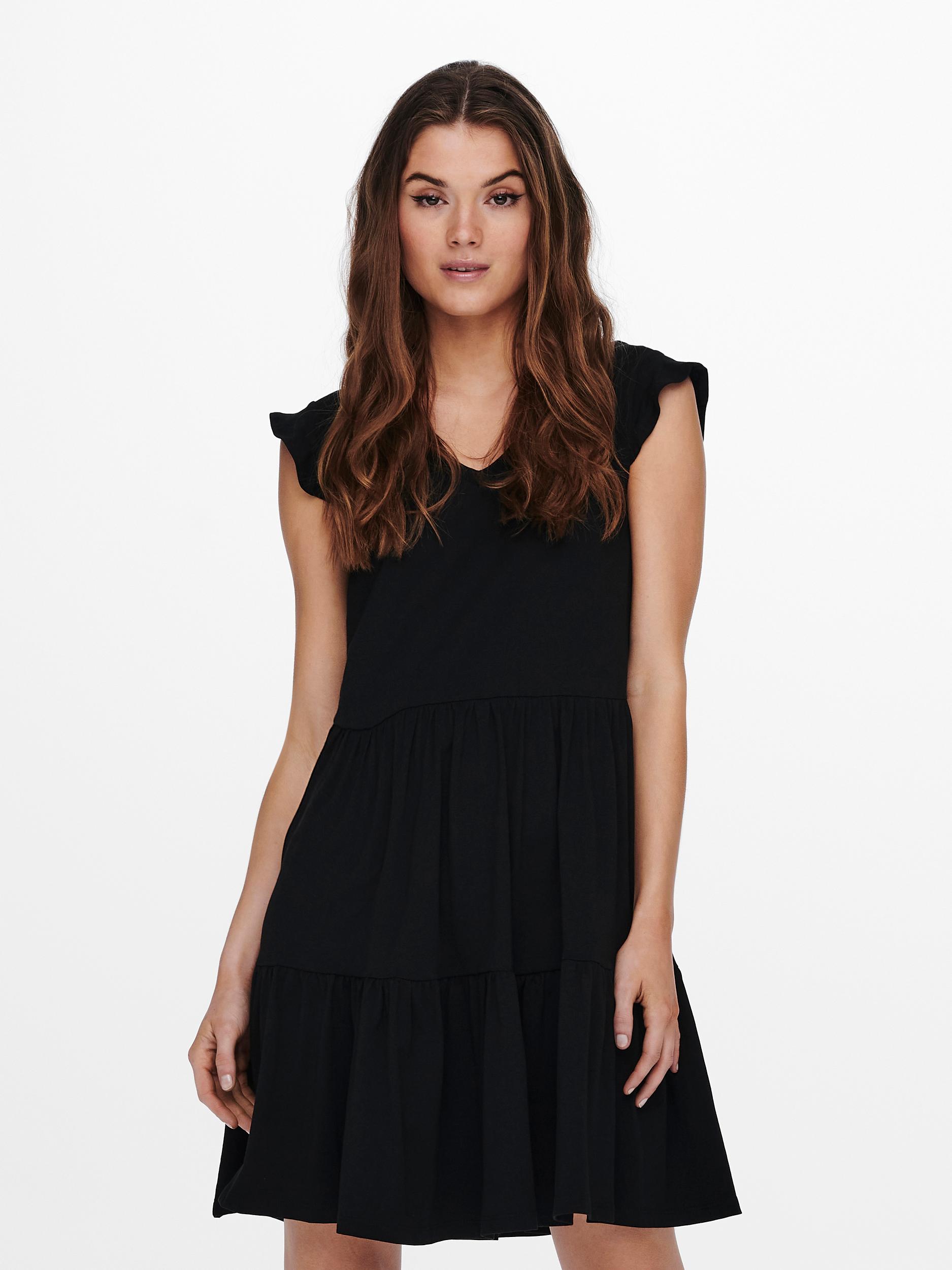 ONLMAY LIFE CAP SLEEVES FRILL DRESS NOOS