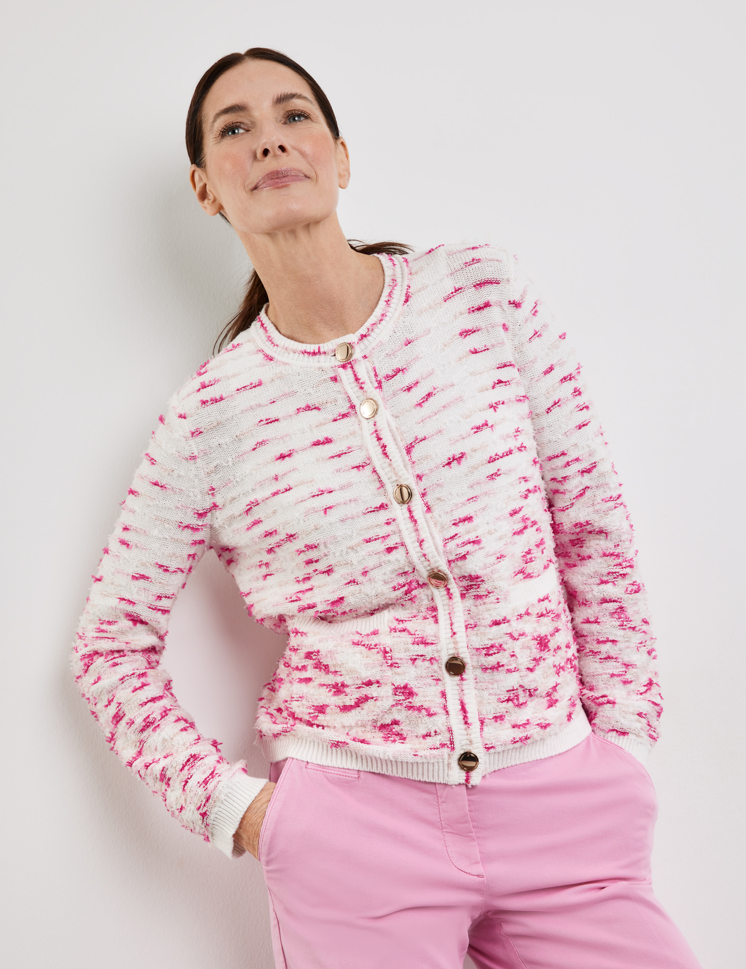 Strickjacke mit Fransen