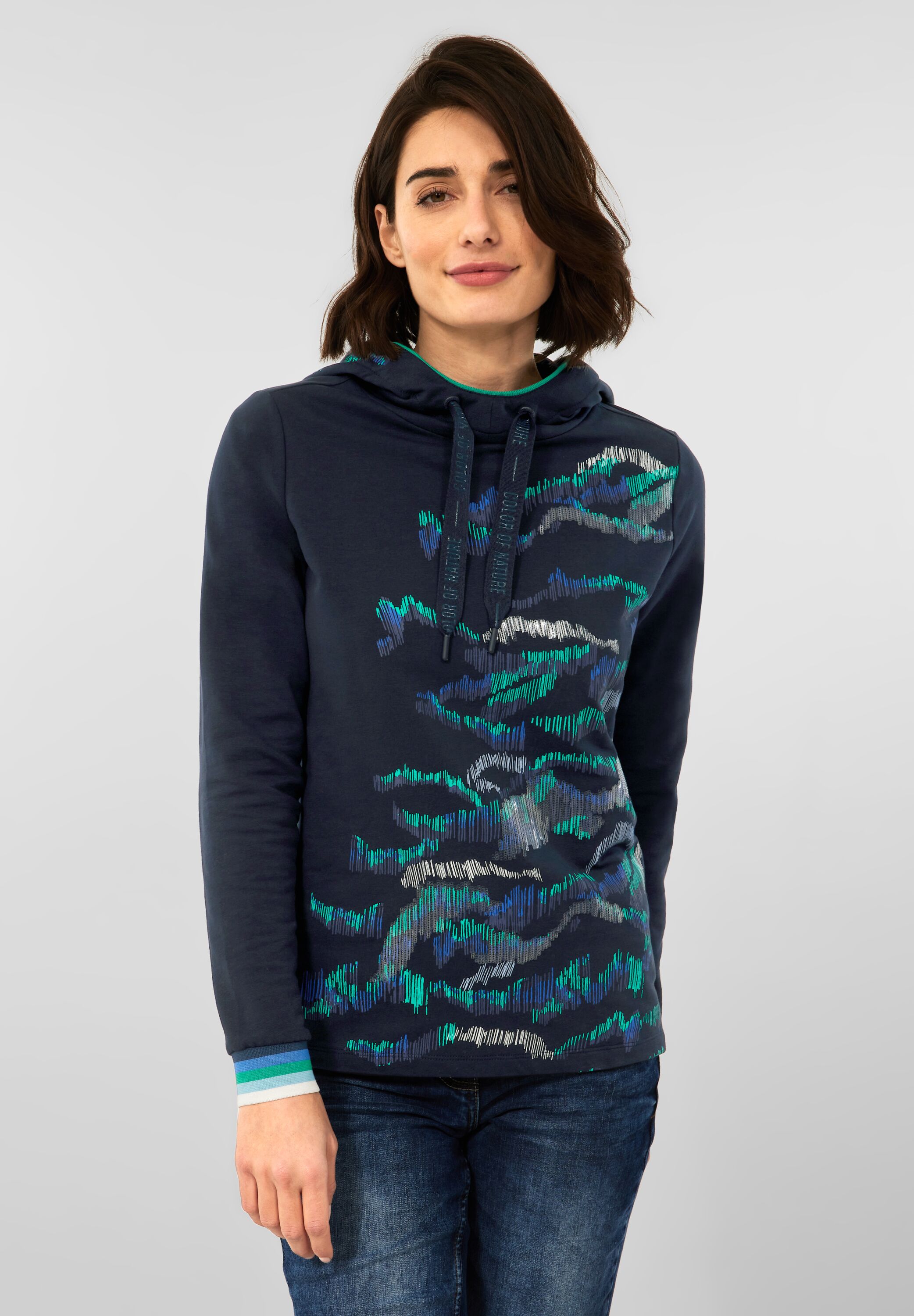 Kapuzenshirt mit Partprint