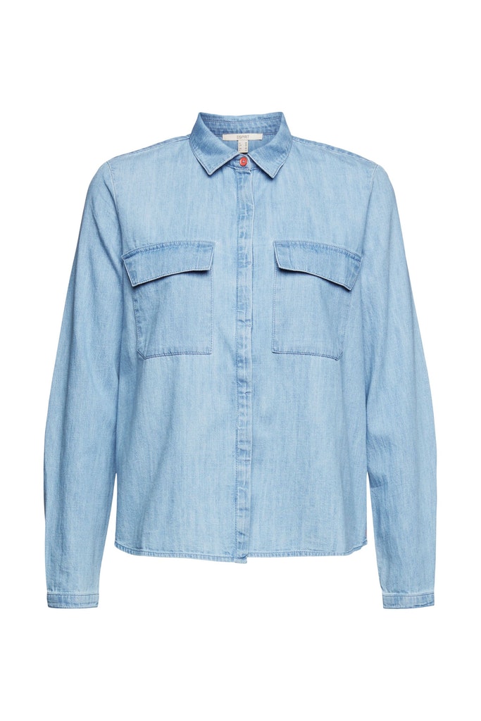Jeansbluse aus 100% Baumwolle