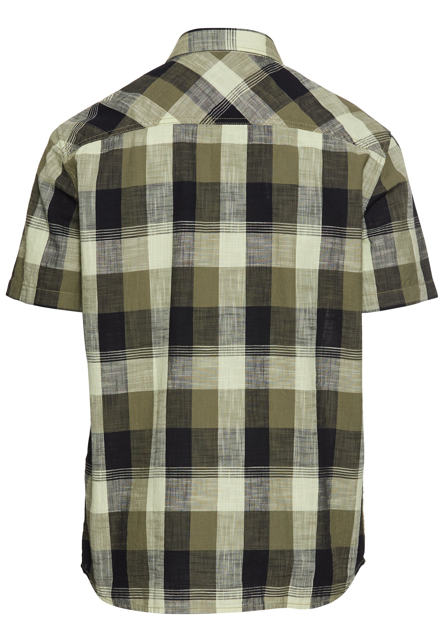 Kariertes Kurzarmhemd aus reiner Baumwolle