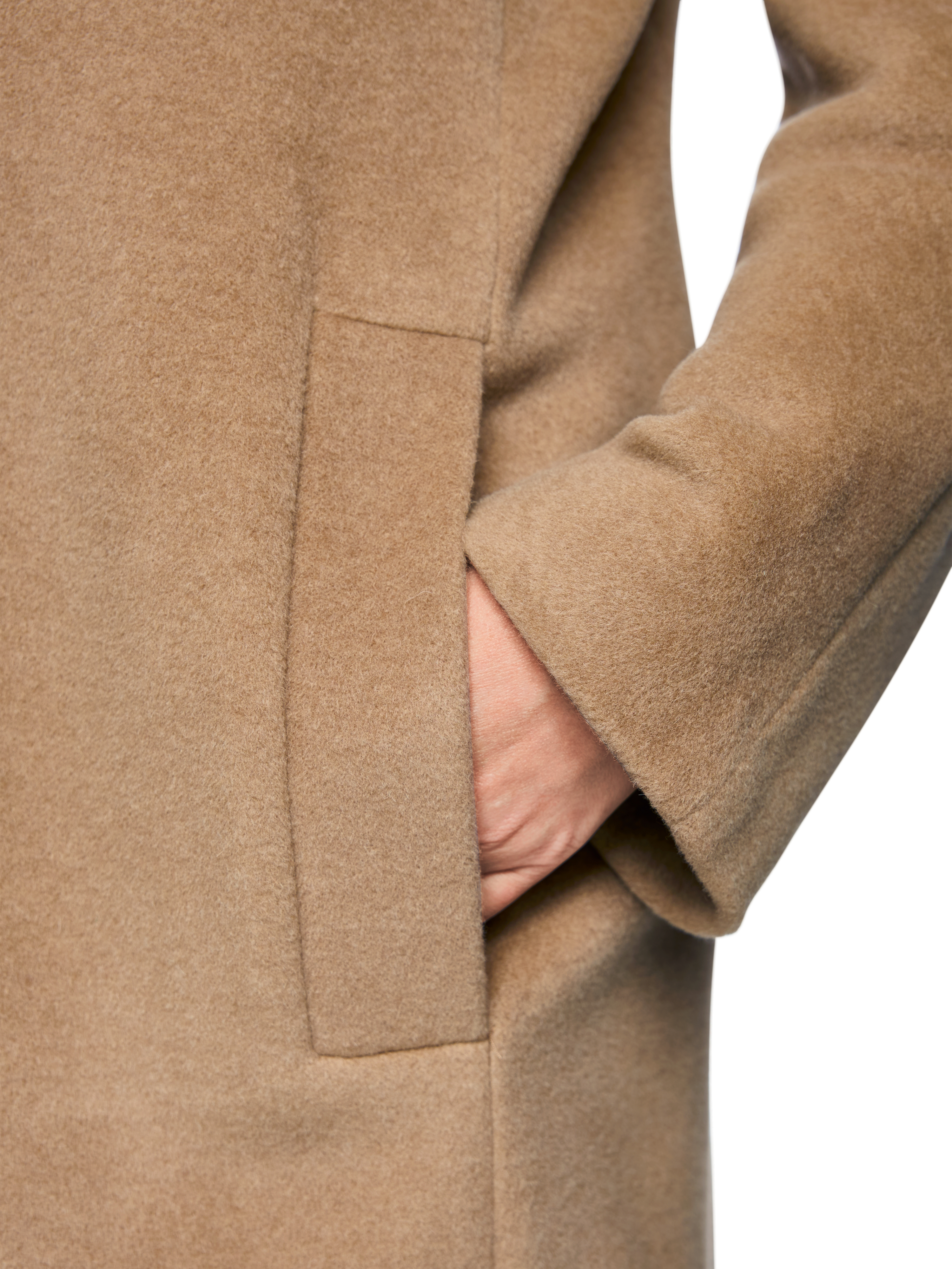 Weiter Mantel aus Alpaka-Woll-Mix