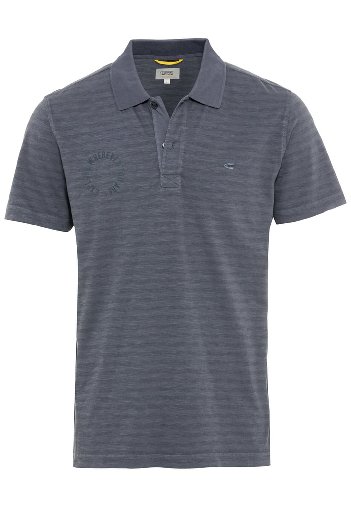 Kurzarm Poloshirt mit platziertem Print
