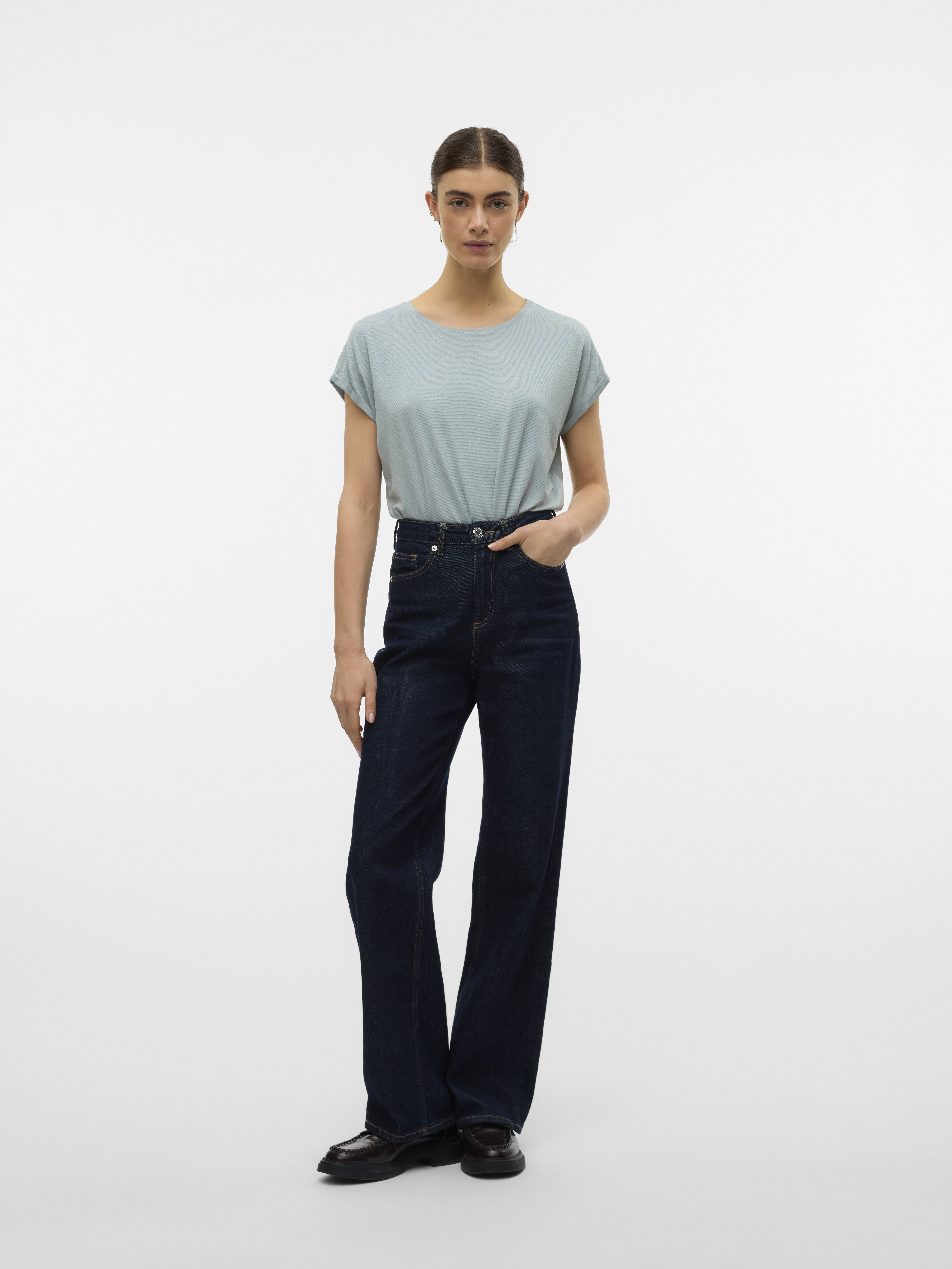 VMLAVA GLITTER SS TOP STRIPE JRS NOOS