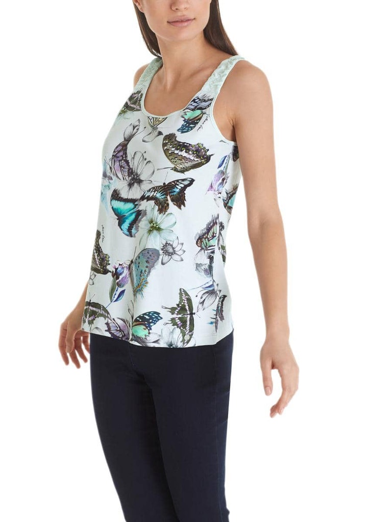 Tanktop mit floralem Butterfly-Print