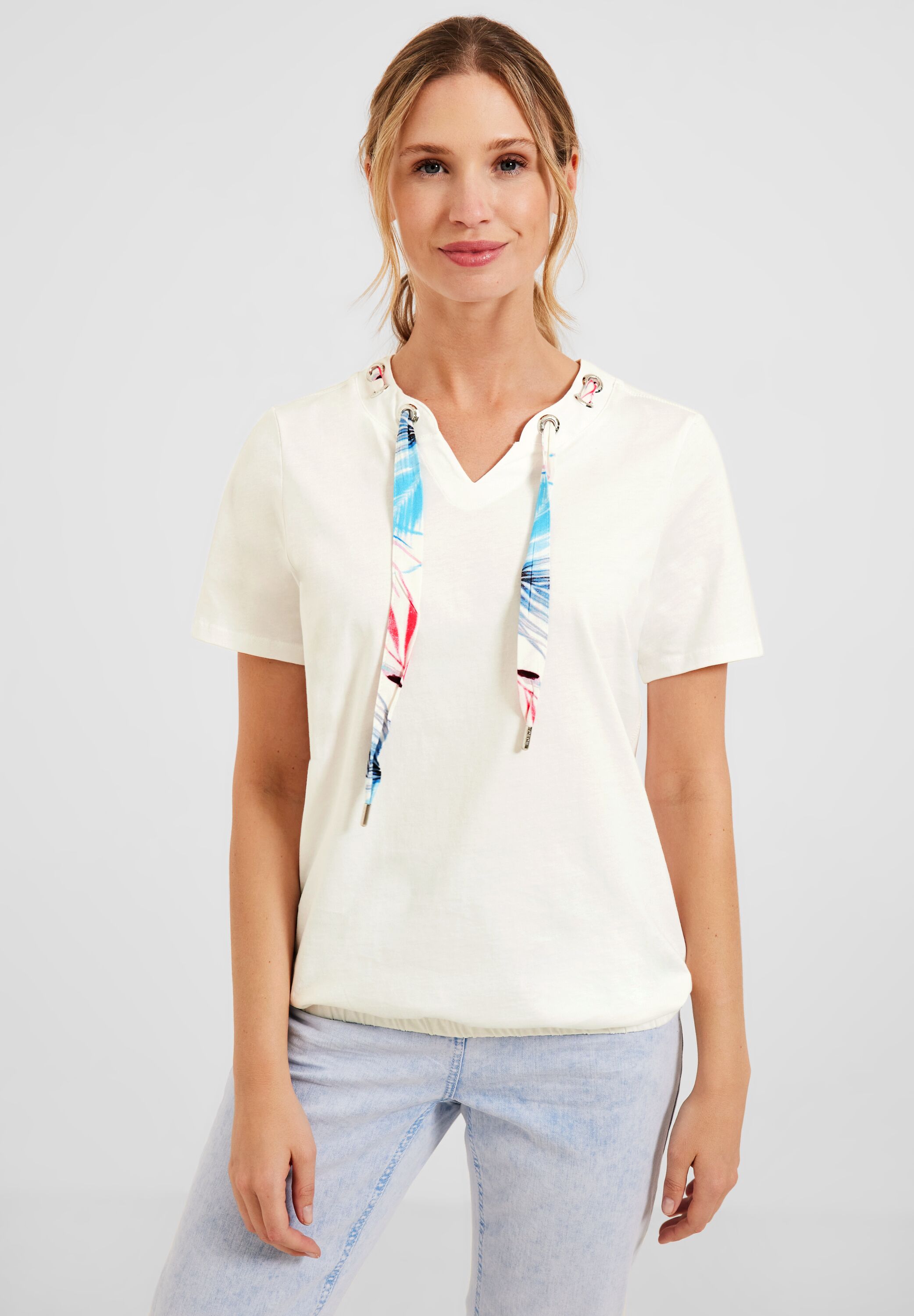 Shirt mit Print Tunnelzgband