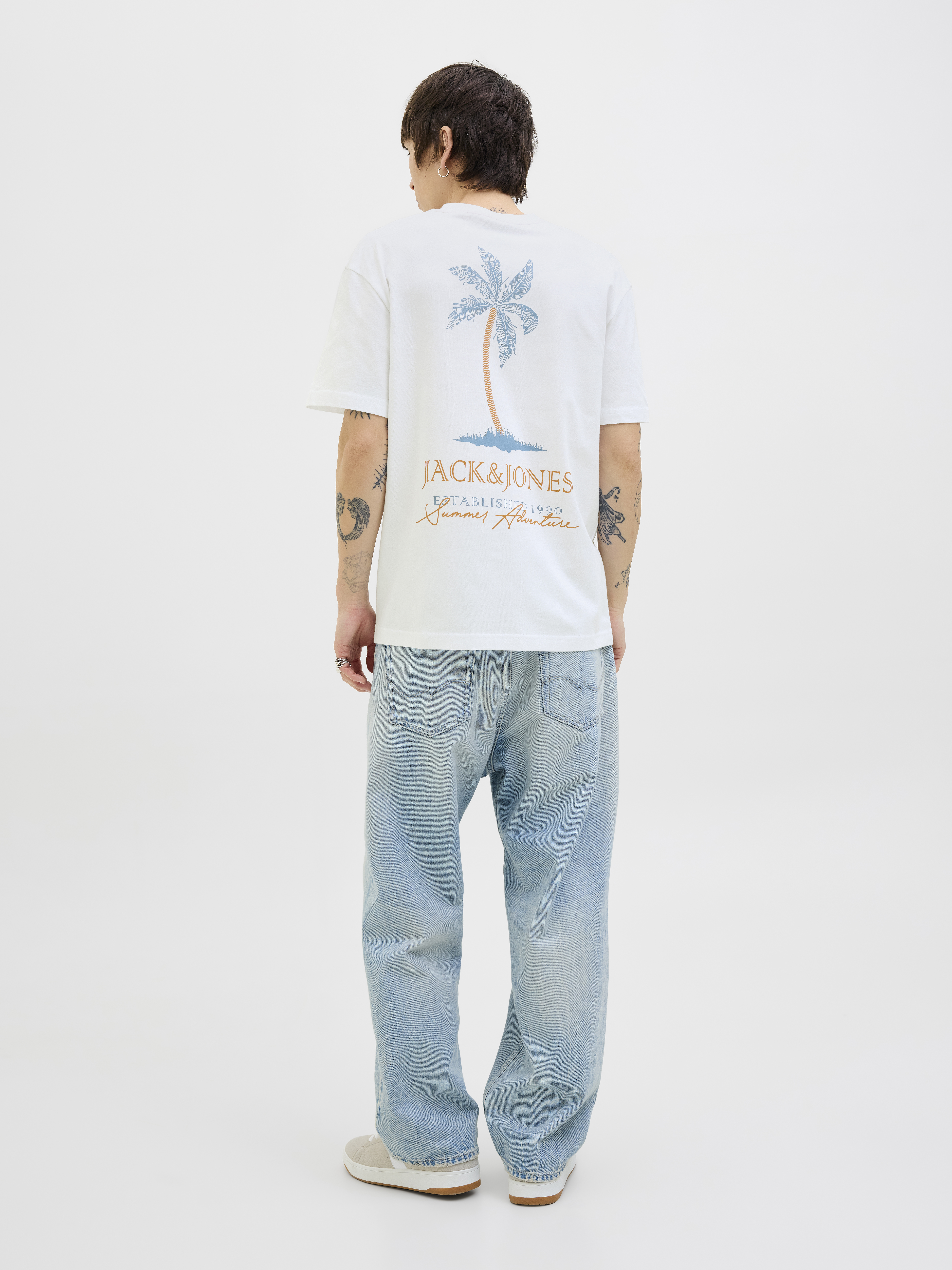 JJSUMMER VIBES TEE SS CREW NECK LN