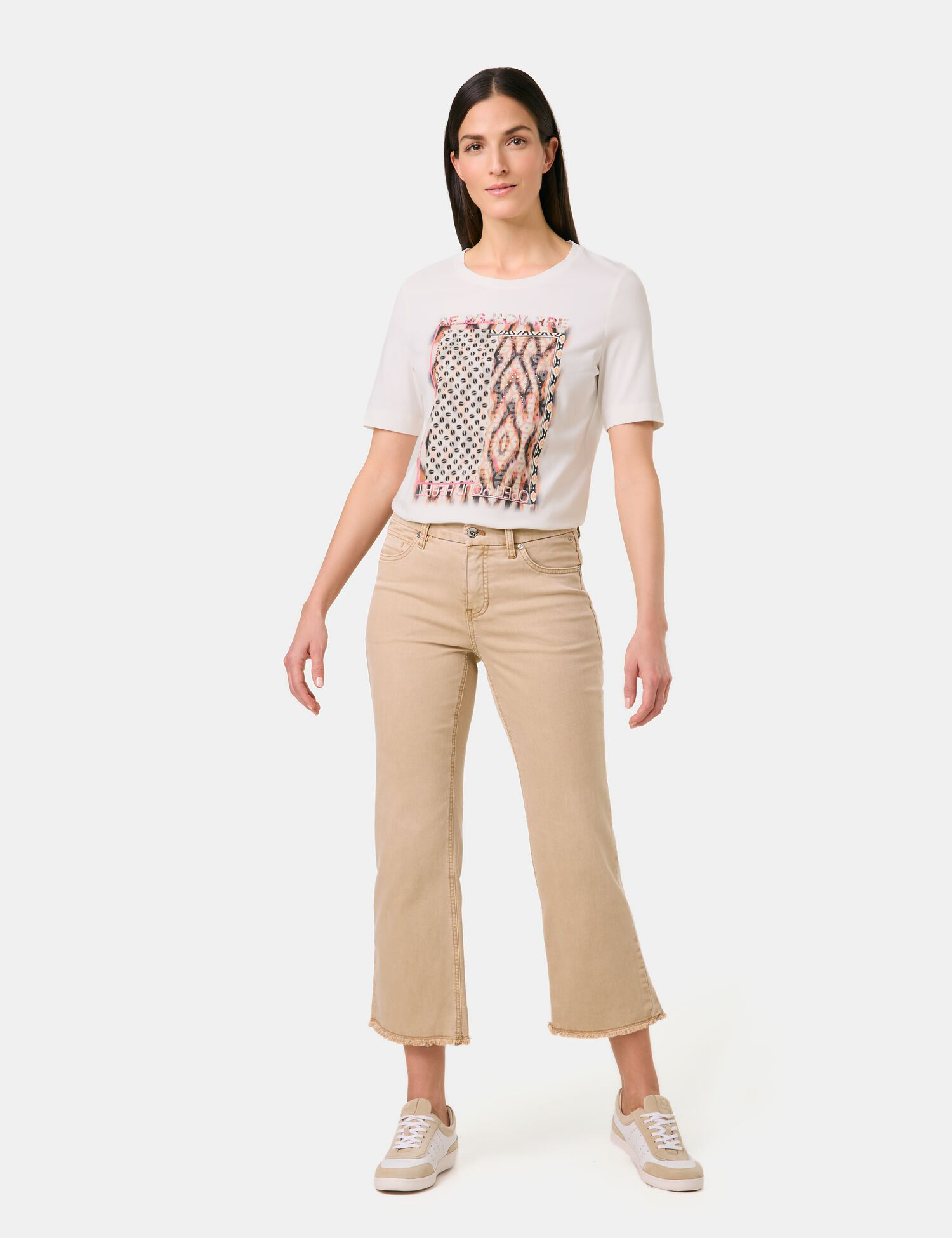 5-Pocket Jeans MAR꞉LIE FLARED FIT mit fransigem Saum