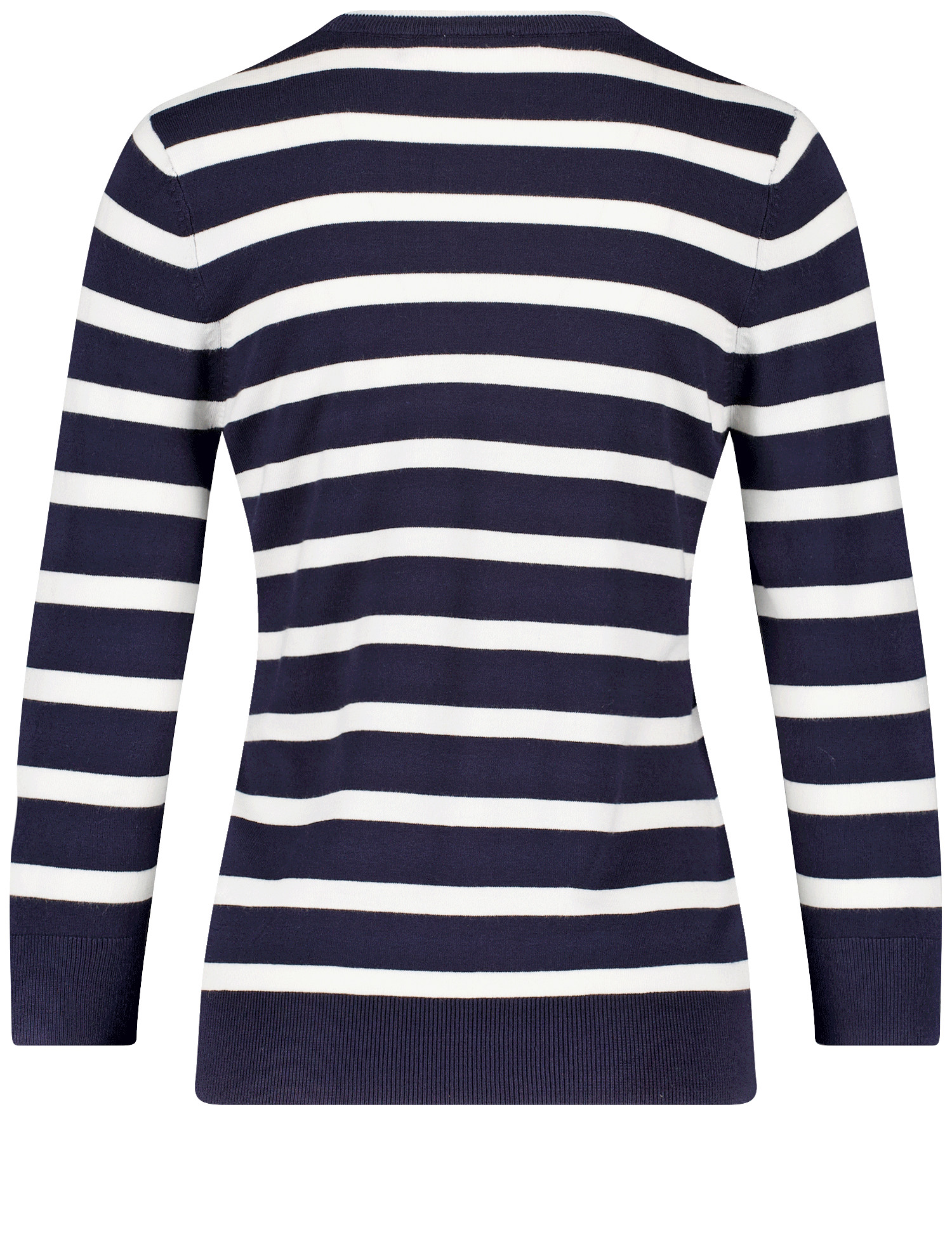 Geringelter 3/4 Arm Pullover