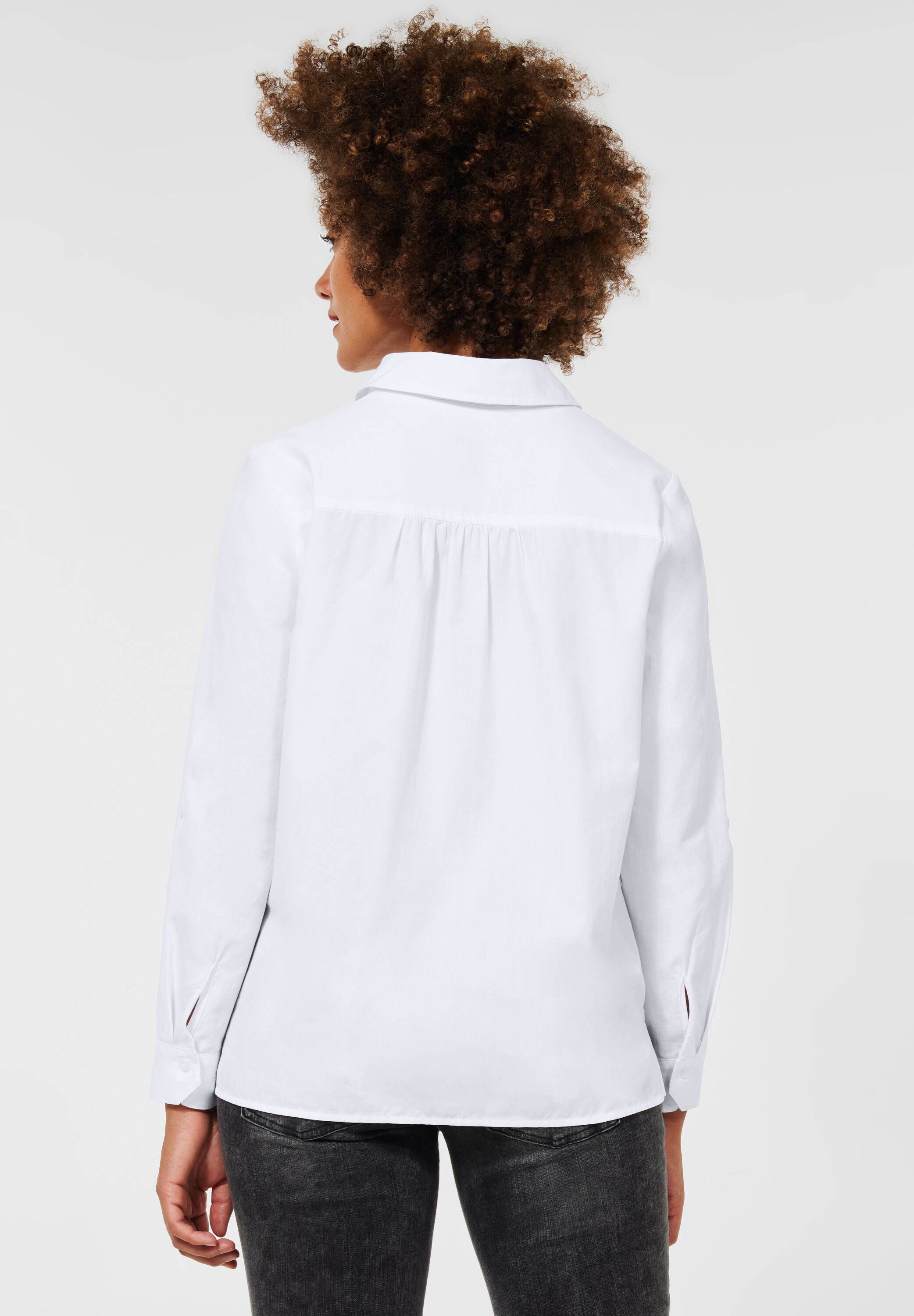 Baumwollbluse mit Tasche